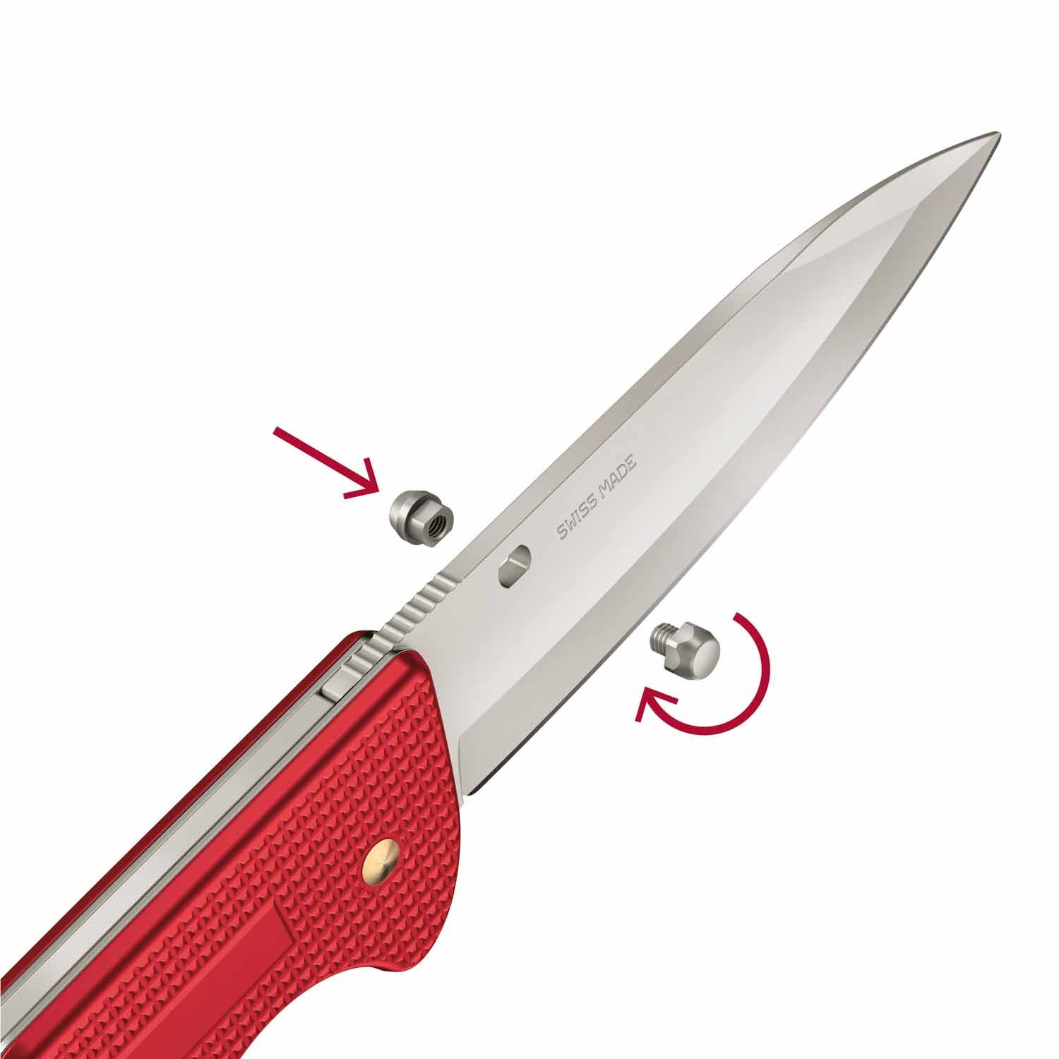 Victorinox Evoke Alox Grosses Taschemesser, Klappbares Messer blau/rot Victorinox Evoke Alox Grosses Taschemesser, Klappbares Messer blau/rot