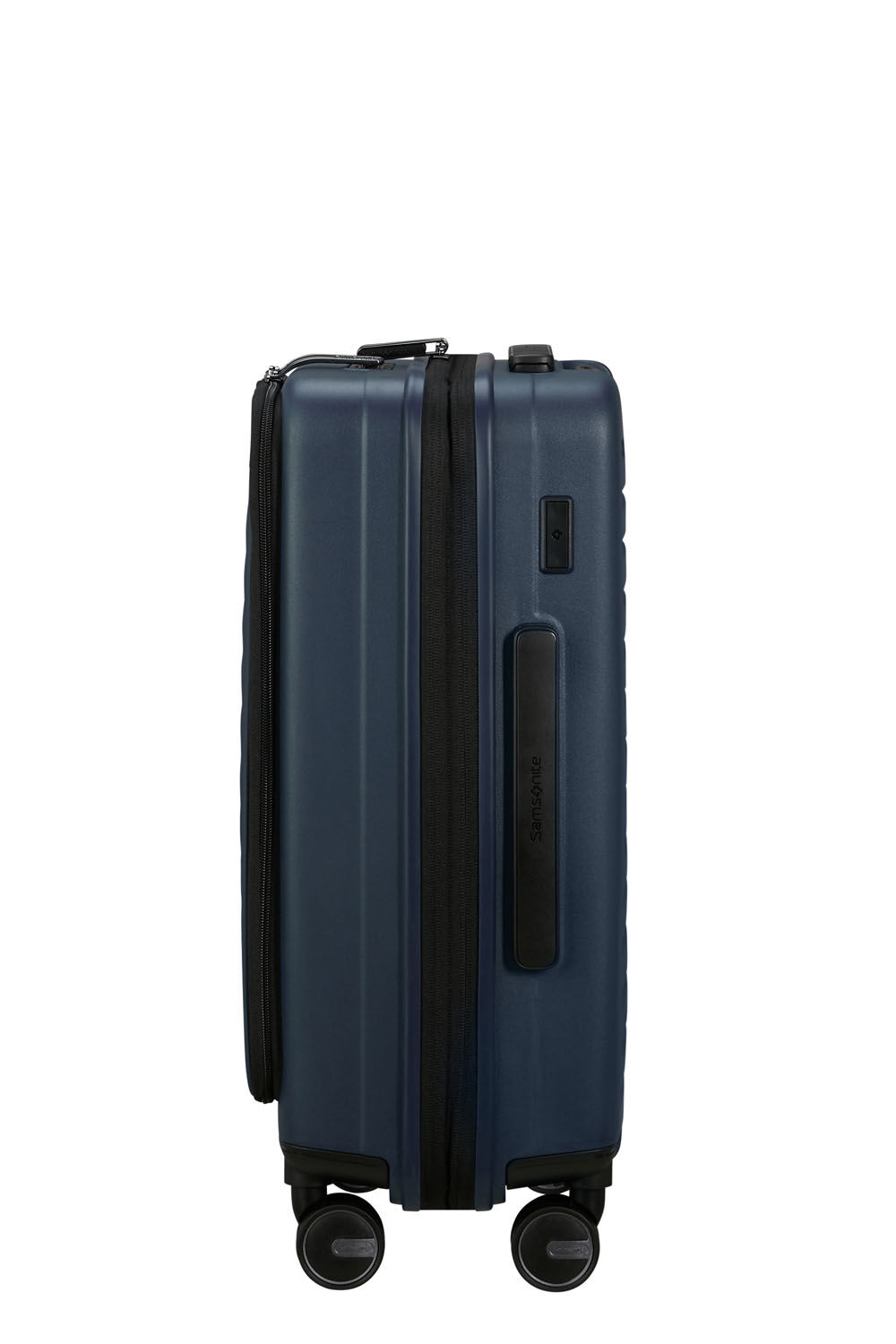 Samsonite Restackd EASY ACCESS Trolley mit 4 Rollen erweiterbar 55cm + GRATIS HOTELGUTSCHEIN Midnight