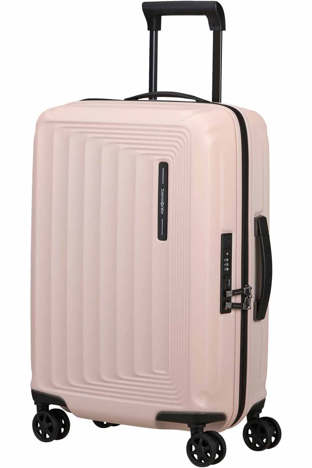 Samsonite Nuon Trolley mit 4 Rollen erweiterbar 55cm + GRATIS HOTELGUTSCHEIN Matt Powder Pink