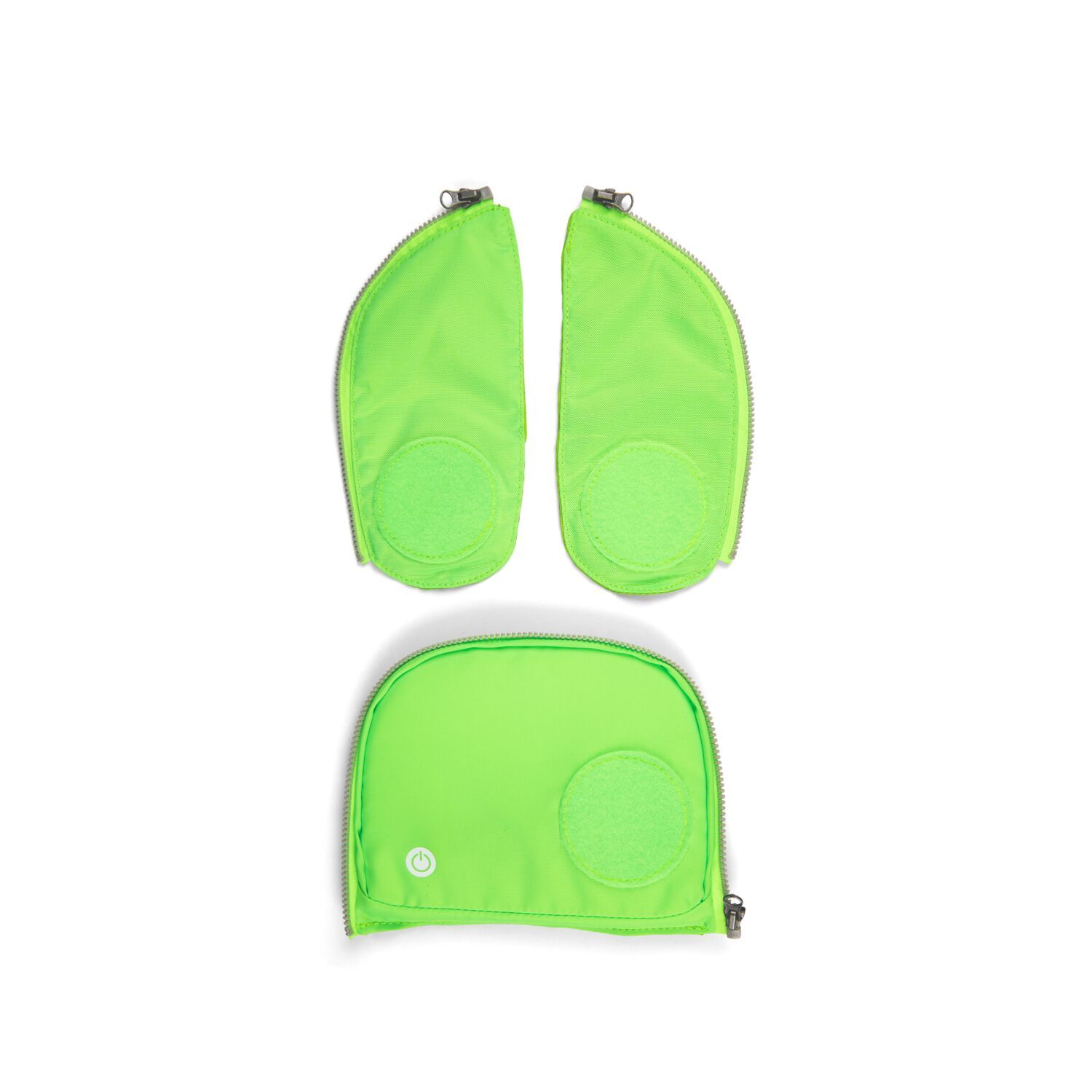 ergobag Schulzubehör Fluo LED Zip Set, 3-tlg. ab 2019 Grün