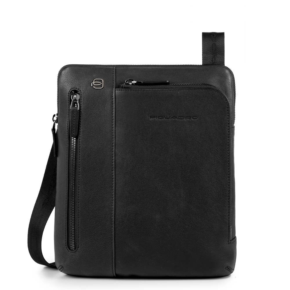 Piquadro Black Square Umhängetasche mit iPad®Air/Pro 9,7-Fach Schwarz
