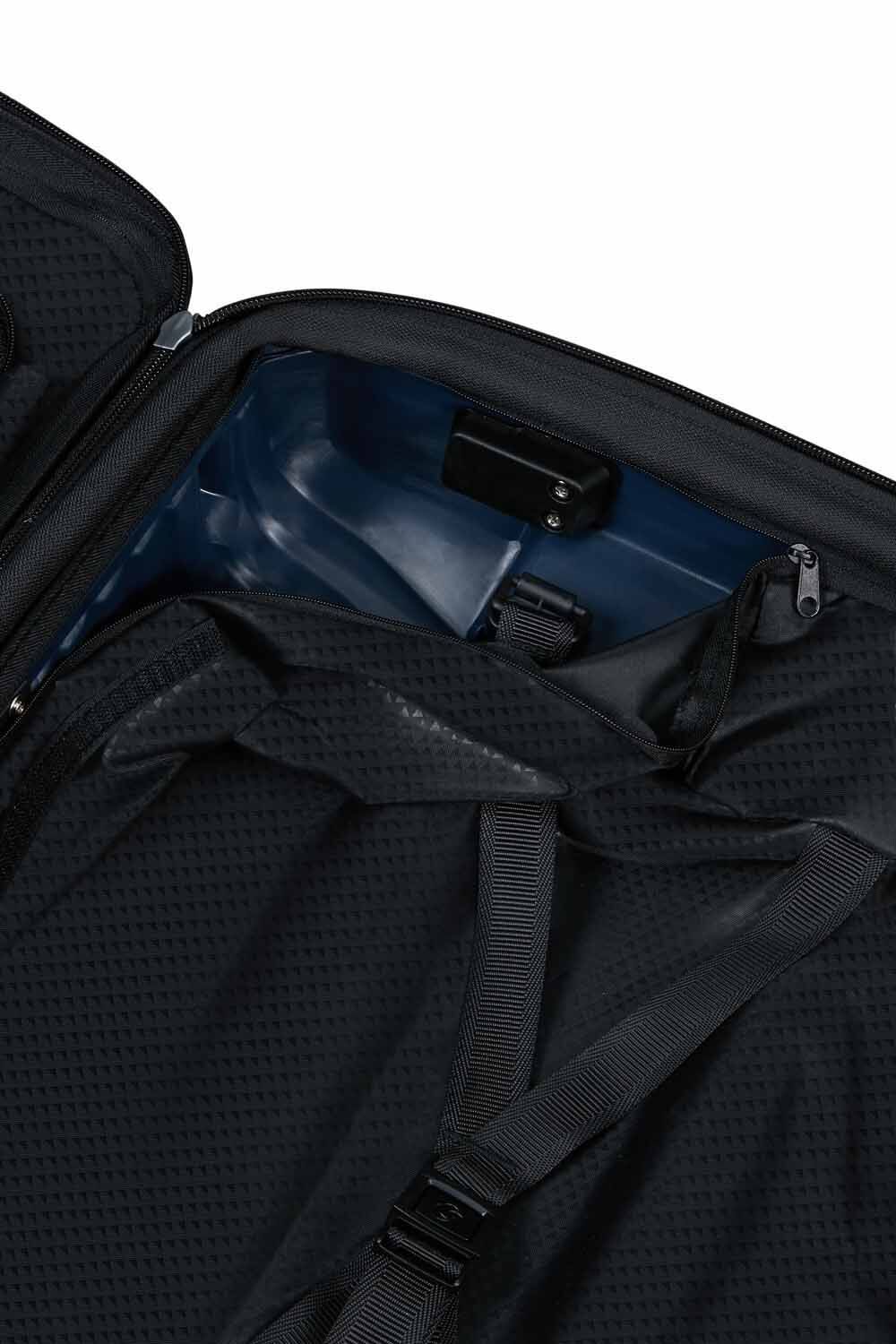 Samsonite Upscape Trolley mit 4 Rollen erweiterbar 75cm + GRATIS HOTELGUTSCHEIN Blue Nights