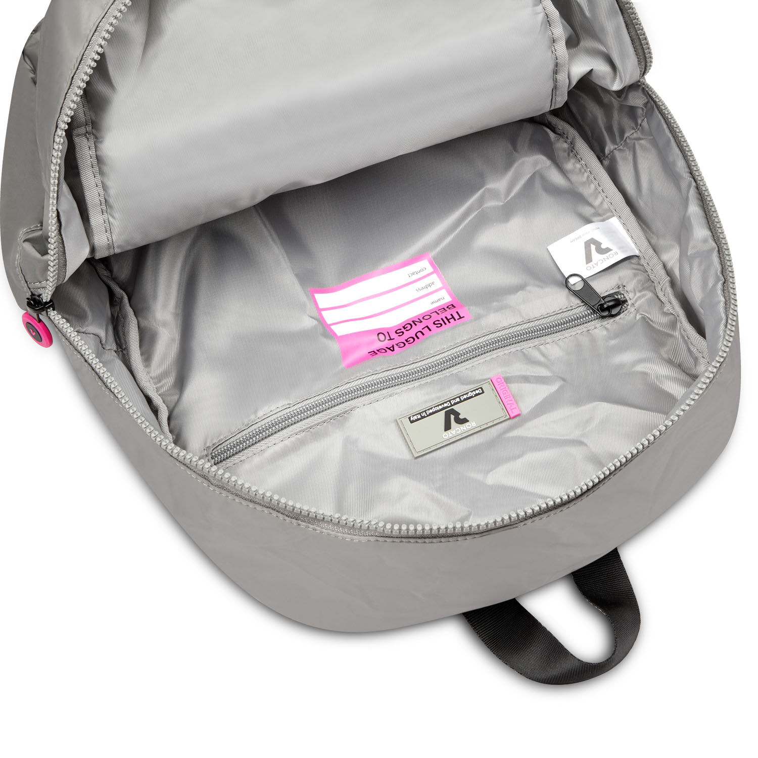 Roncato Compact Neon Mini Rucksack Carry-On Grey