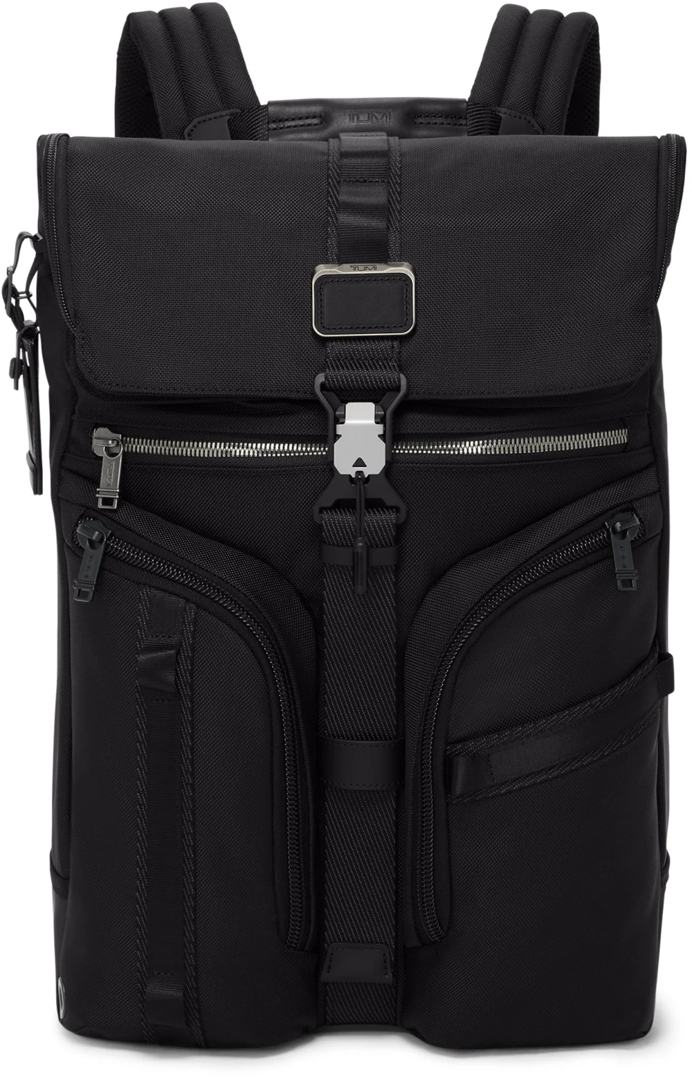 Tumi Alpha Bravo Surveillance Rolltop Rucksack aus Nylon Black