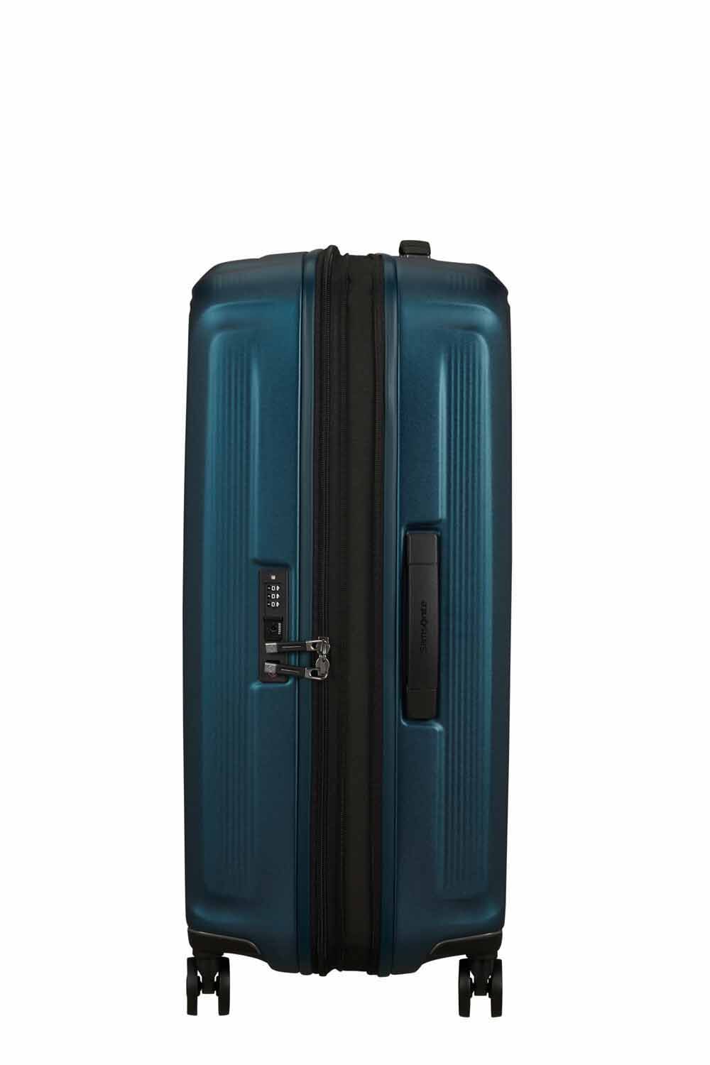 Samsonite Nuon Trolley mit 4 Rollen erweiterbar 69cm + GRATIS HOTELGUTSCHEIN Matt Petrol Blue