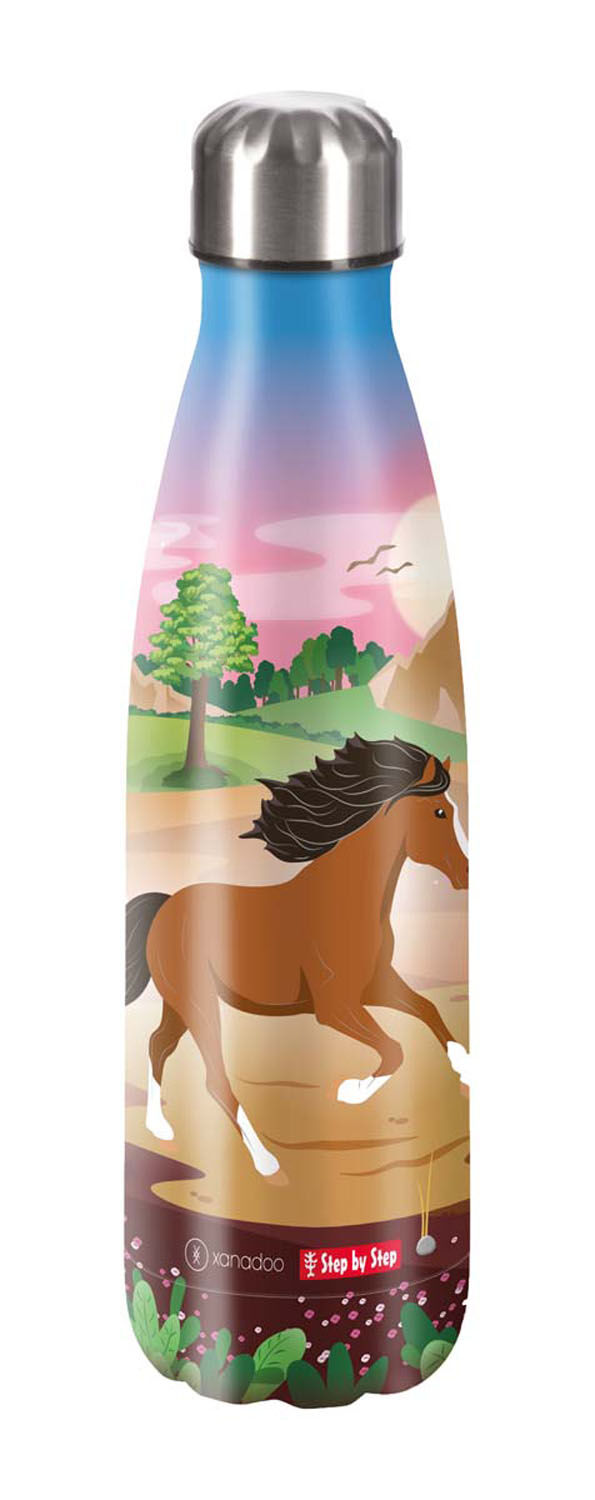 Step by Step Schulzubehör Isolierte Edelstahl-Trinkflasche Xanadoo 500ml Wild Horse Ronja