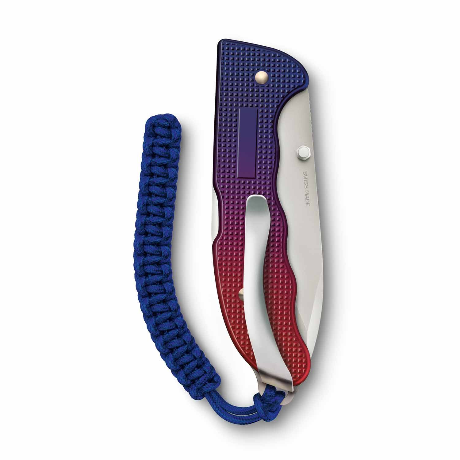 Victorinox Evoke Alox Grosses Taschemesser, Klappbares Messer blau/rot