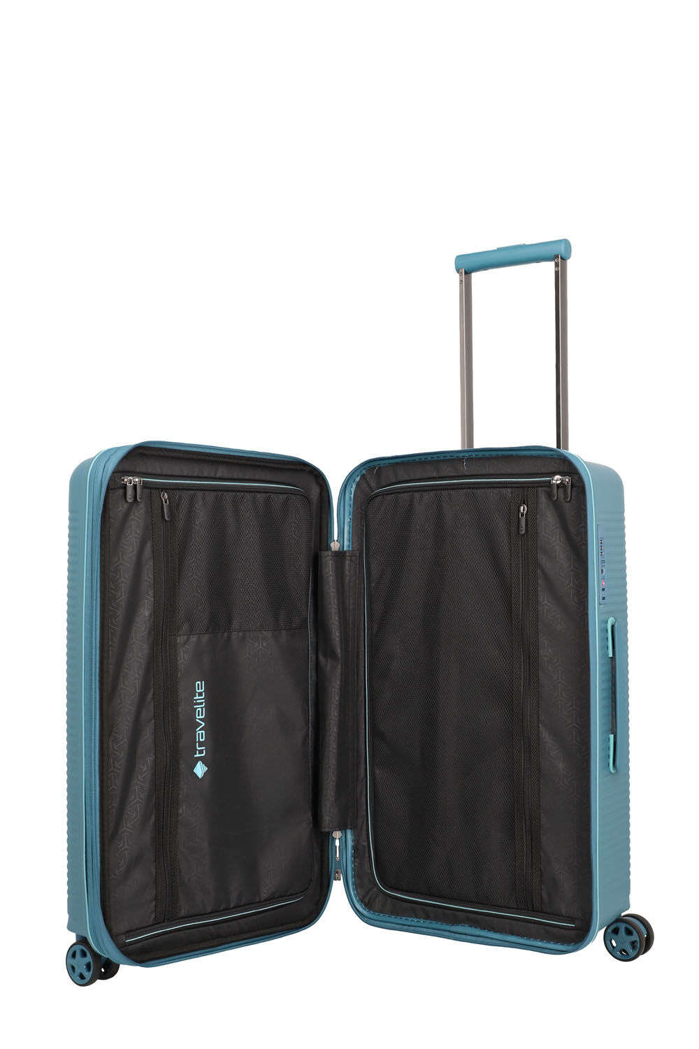 Travelite Roomer Trunk M, 4-Rollen erweiterbar Aqua