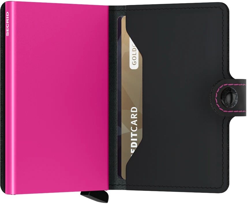Secrid Miniwallet Matte MM-Black & Fuchsia