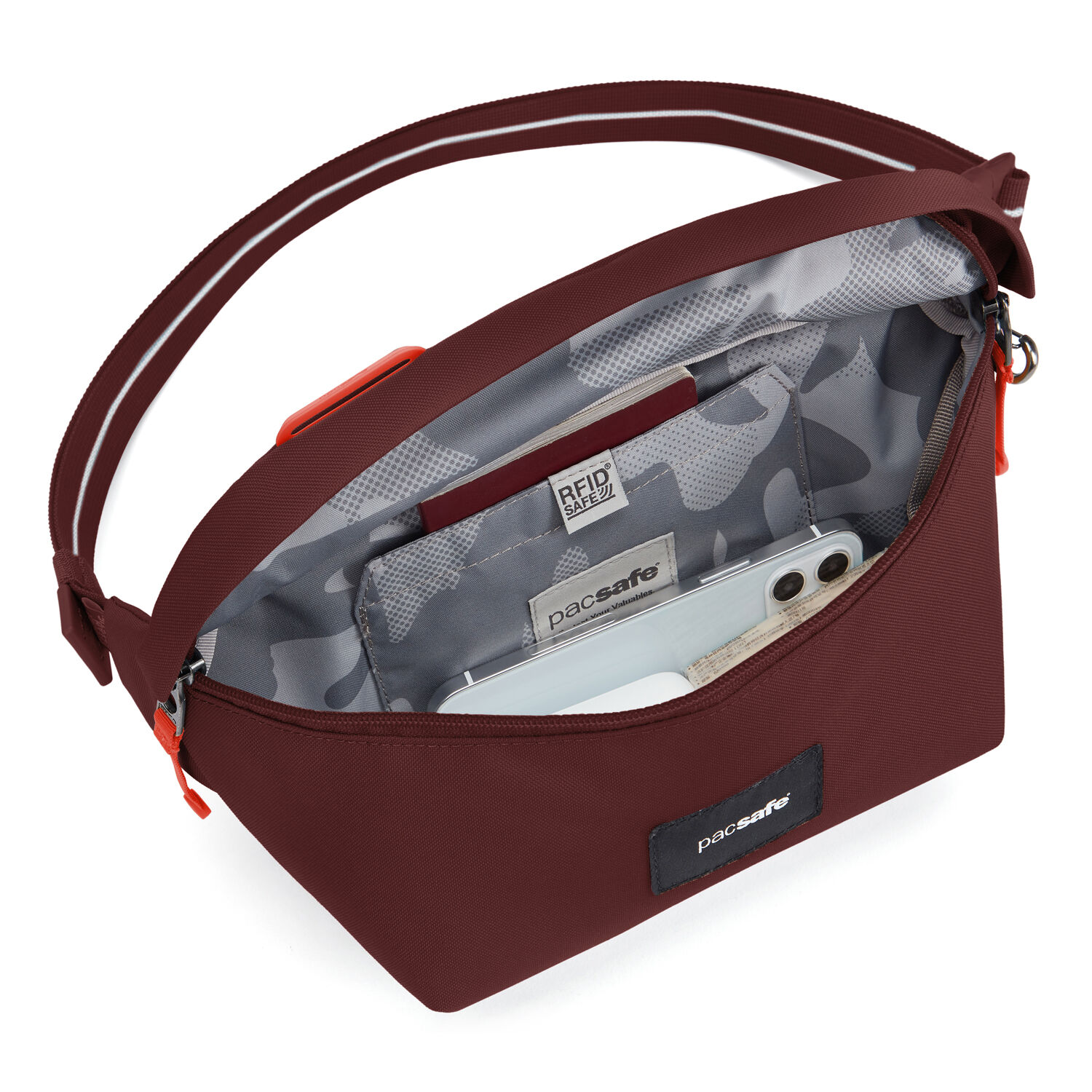 pacsafe GO Anti-Theft Sling Pack Garnet Red