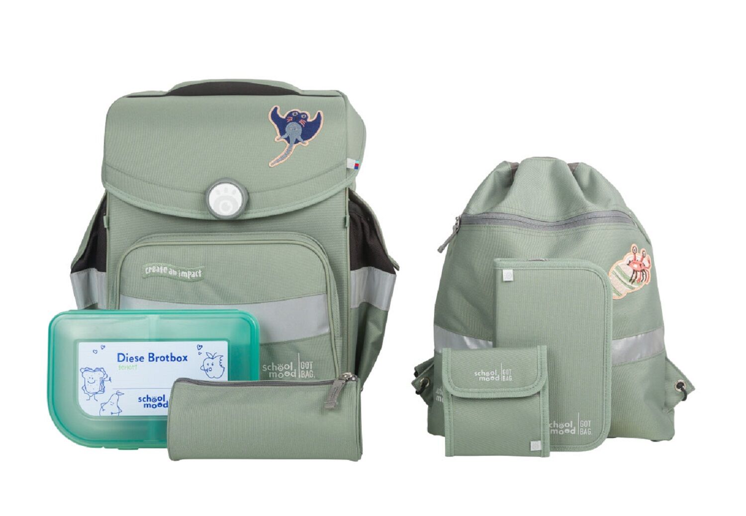 School-Mood Timeless Ocean Collection, 6-tlg. Schulranzenset Reef School-Mood Timeless Ocean Collection, 6-tlg. Schulranzenset Reef