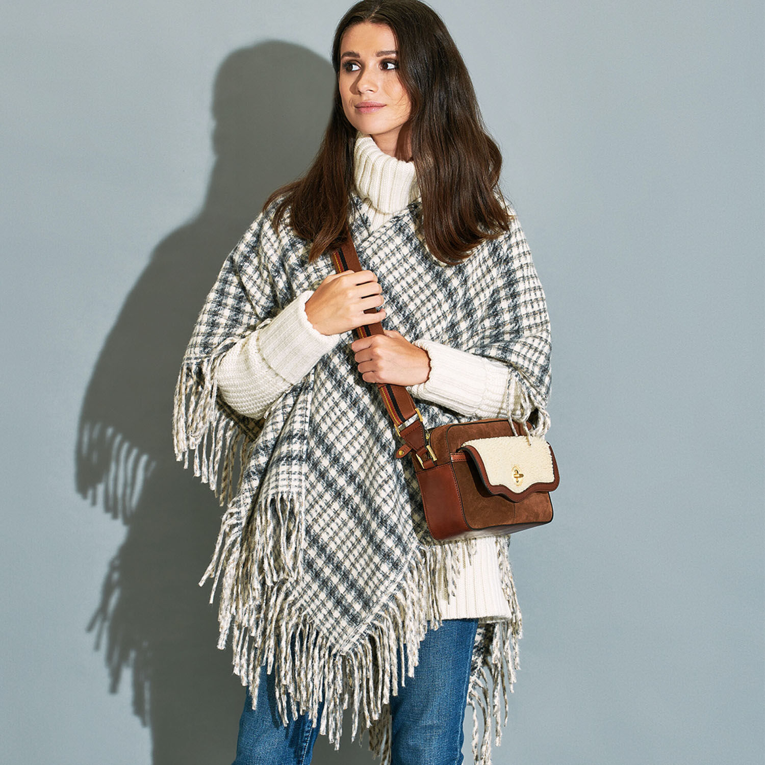 The Bridge Agnese Kameratasche Braun/Fell The Bridge Agnese Kameratasche Braun/Fell