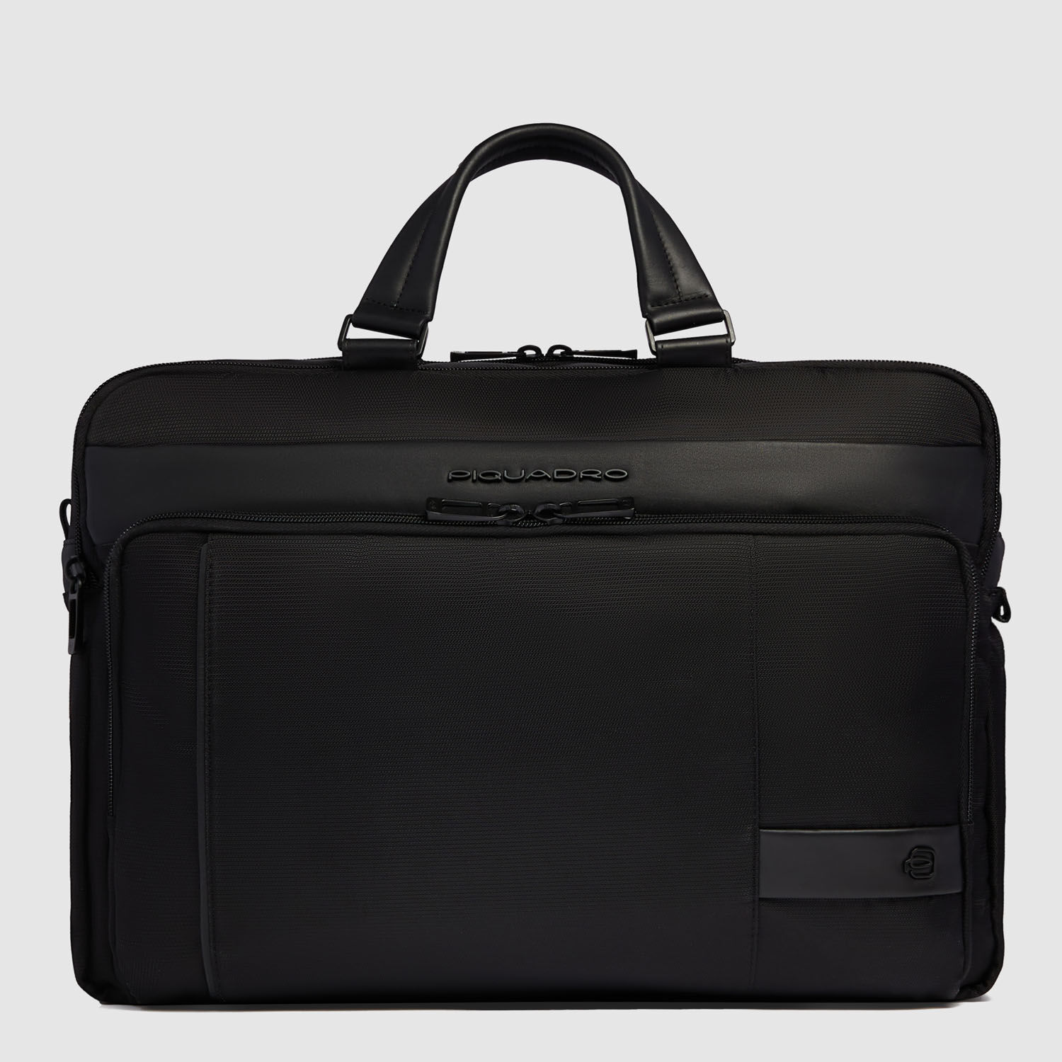 Piquadro W129 Leder-Laptoptasche 15,6" Schwarz