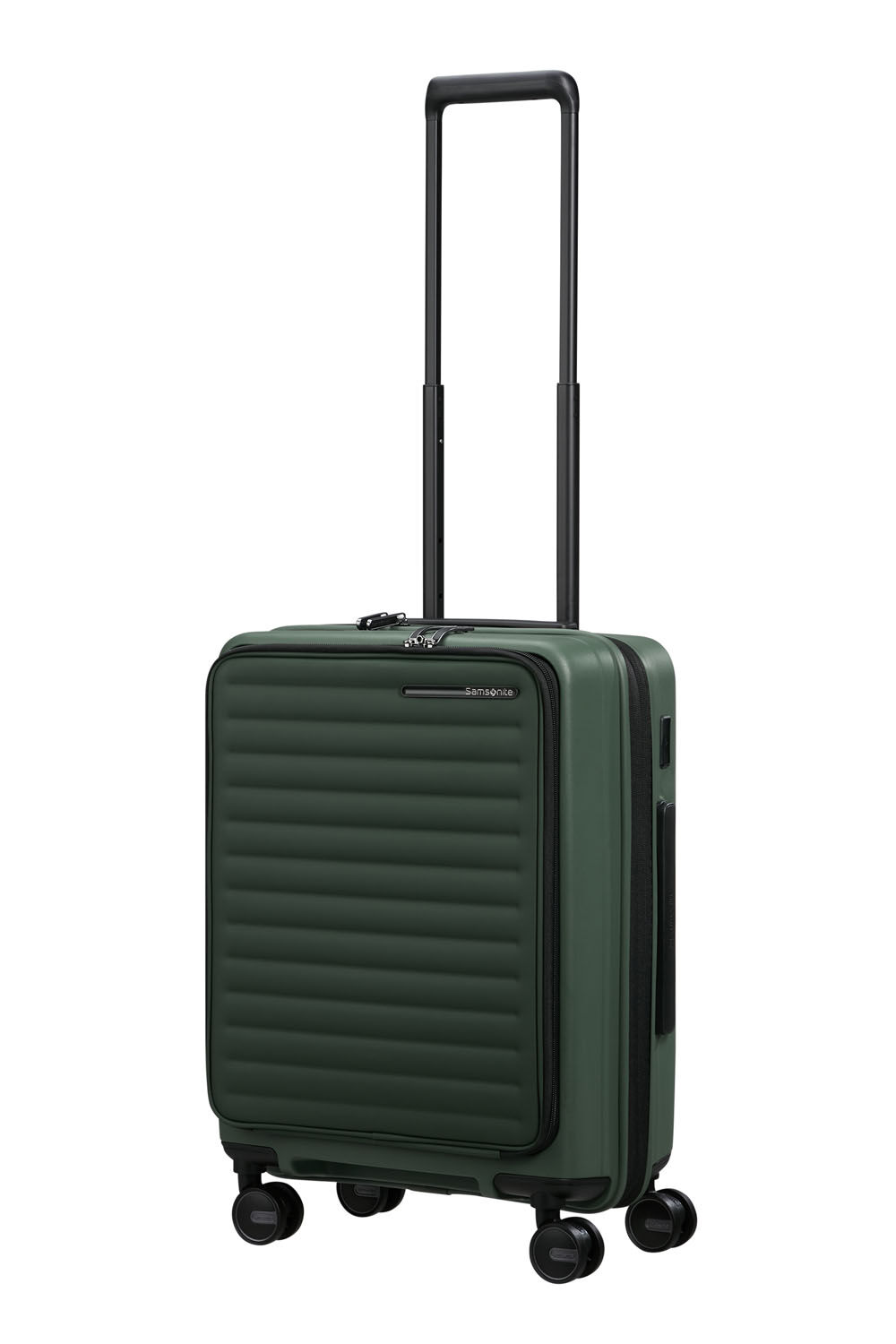 Samsonite Restackd EASY ACCESS Trolley mit 4 Rollen erweiterbar 55cm + GRATIS HOTELGUTSCHEIN Sage