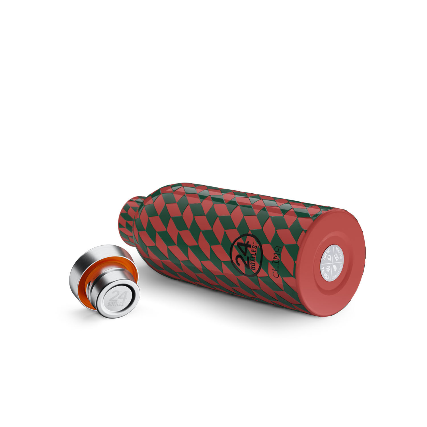 24Bottles® Clima Bottle Groovy 500ml Red