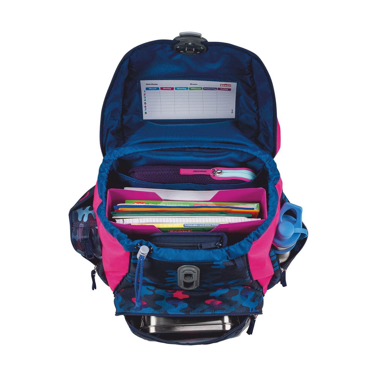 Scout Alpha Schulranzen-Set 4-teilig DIN Magic Sea