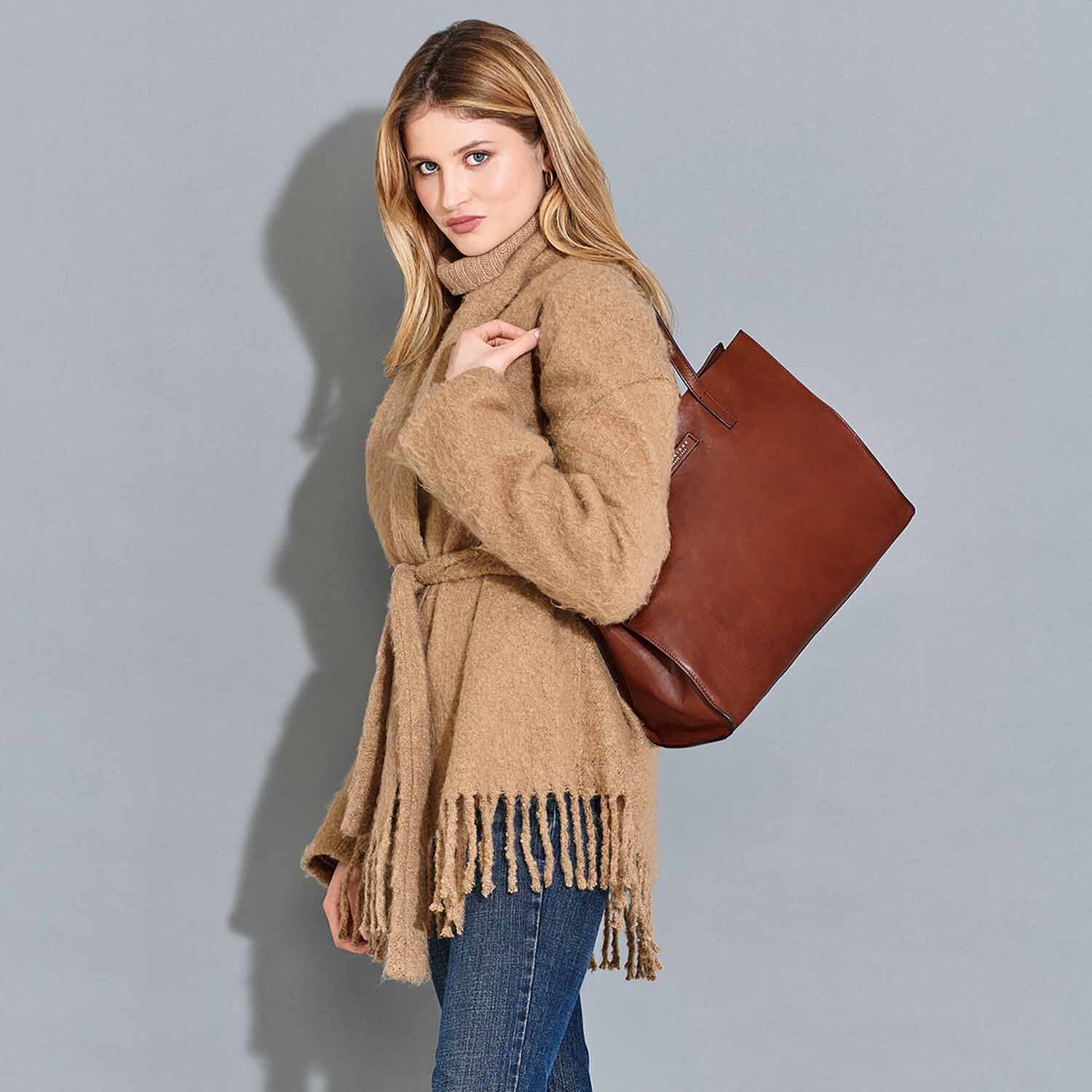 The Bridge Mirra Shopper 04470201 Braun/Gold