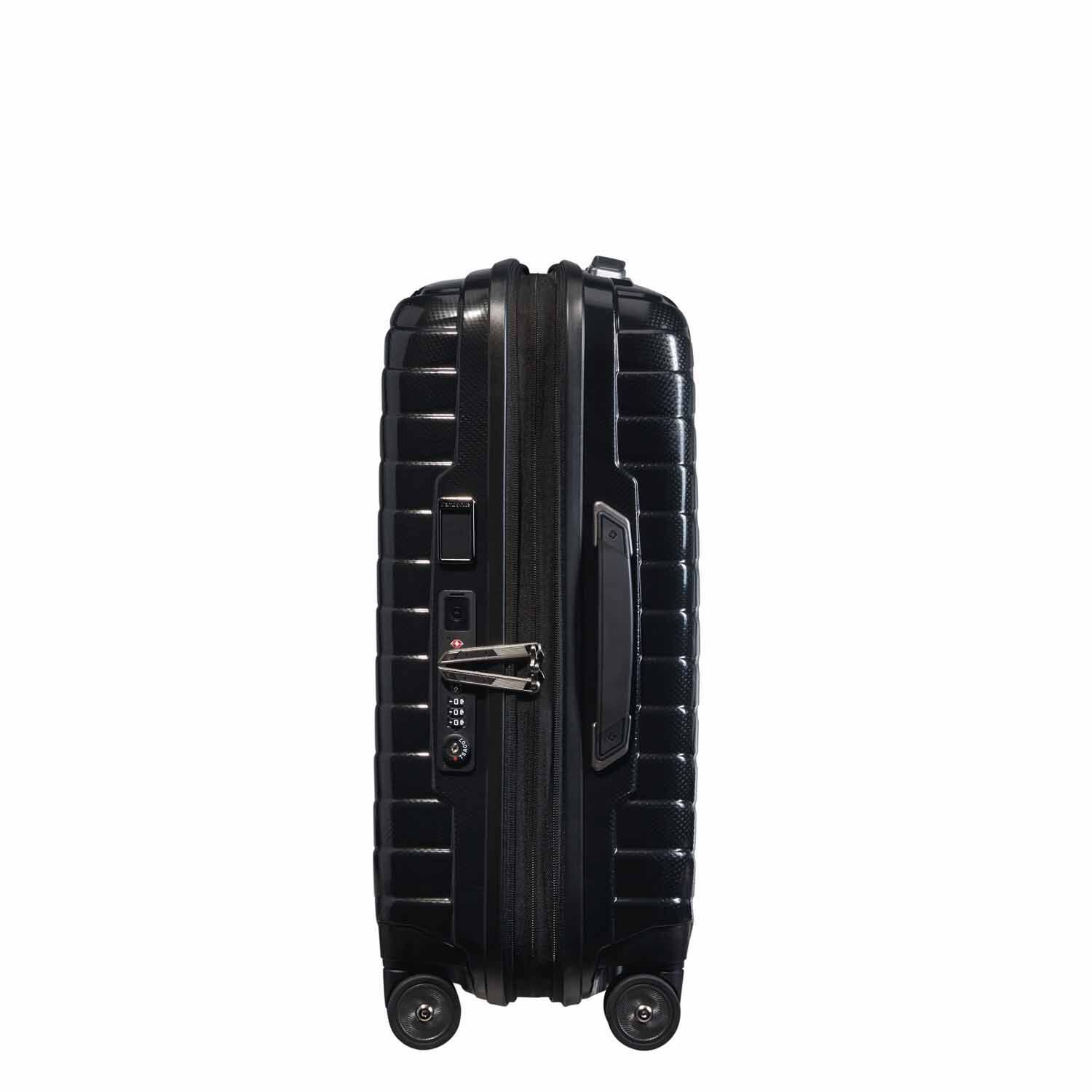 Samsonite Proxis Trolley mit 4 Rollen erweiterbar 55cm (20/23cm) + GRATIS HOTELGUTSCHEIN Schwarz