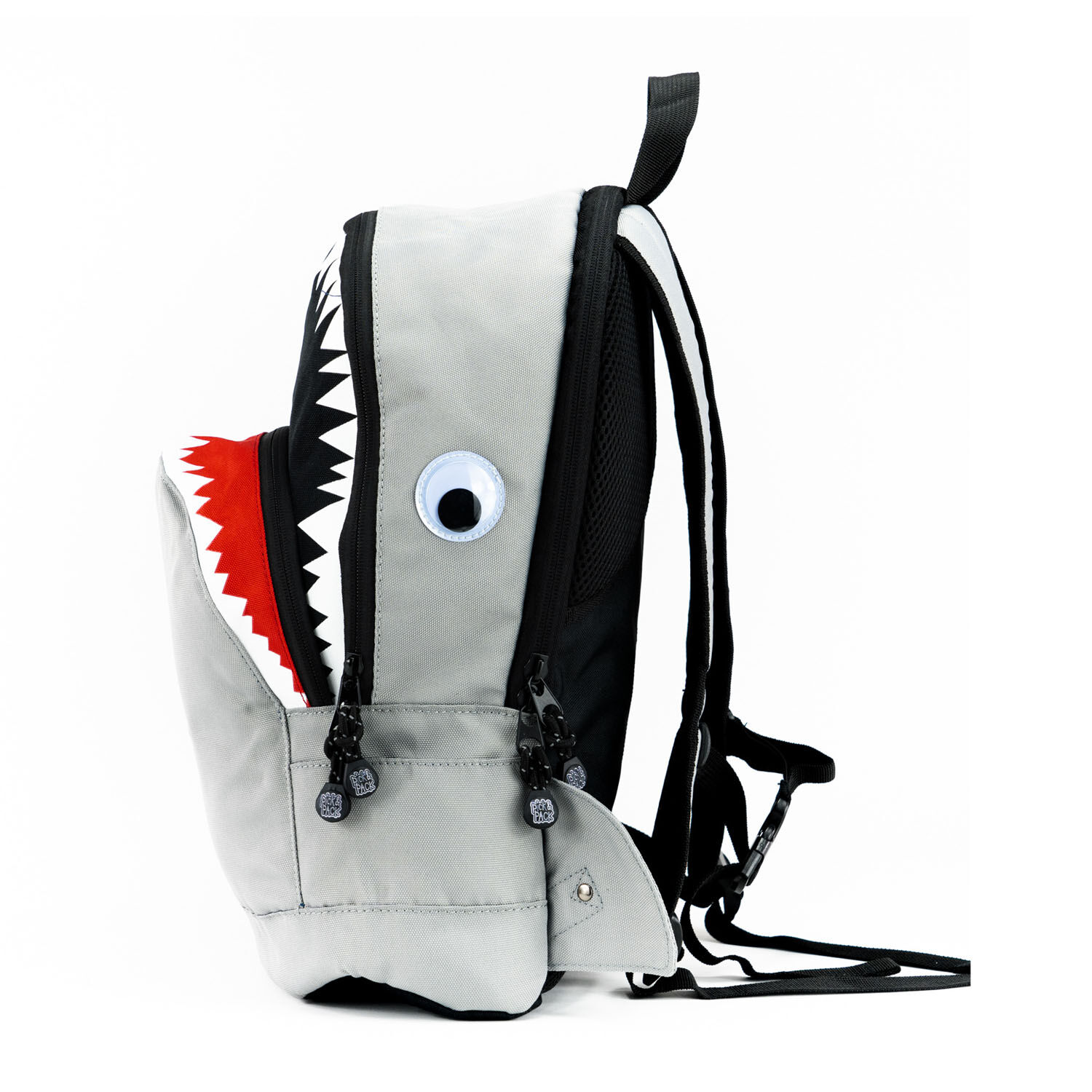 Pick & Pack Shark Shape Backpack M mit 13" Laptop-fach Grey