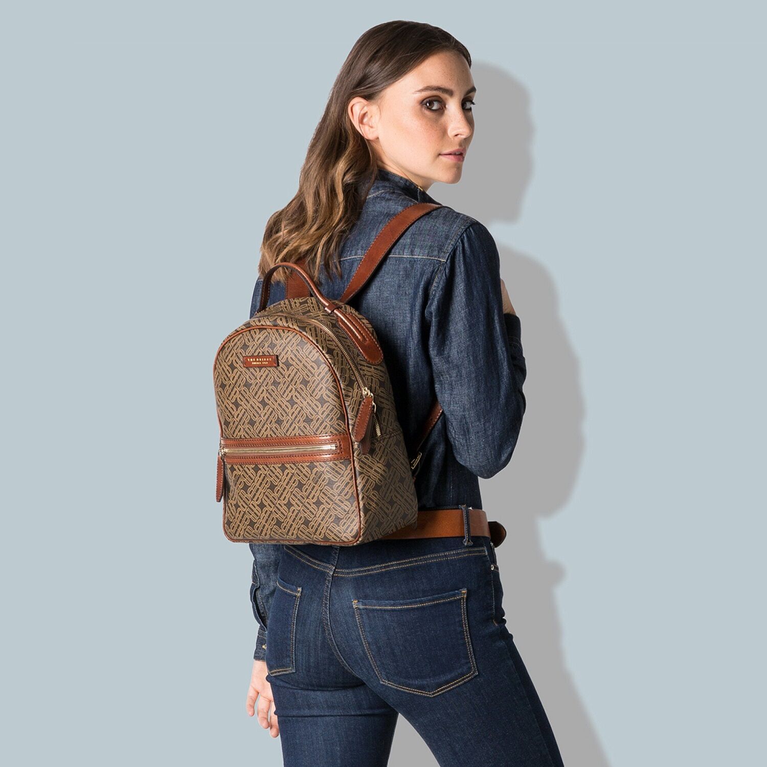 The Bridge Anna Leder-Rucksack 30cm Heritage/Gold The Bridge Anna Leder-Rucksack 30cm Heritage/Gold