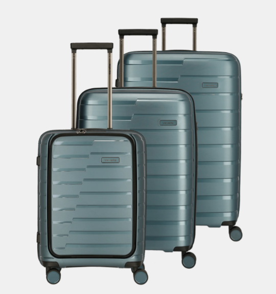 Travelite Air Base 4-Rad Trolley Set L / M-erw/ S mit Vortasche Eisblau Travelite Air Base 4-Rad Trolley Set L / M-erw/ S mit Vortasche Eisblau