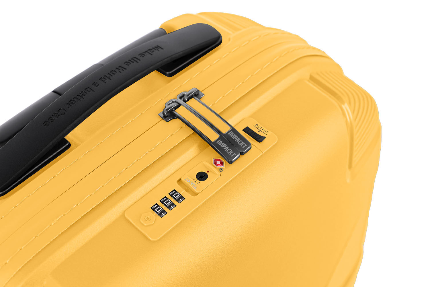 IMPACKT IP1 Koffer S, 4-Rollen mit USB-Port Sunset yellow