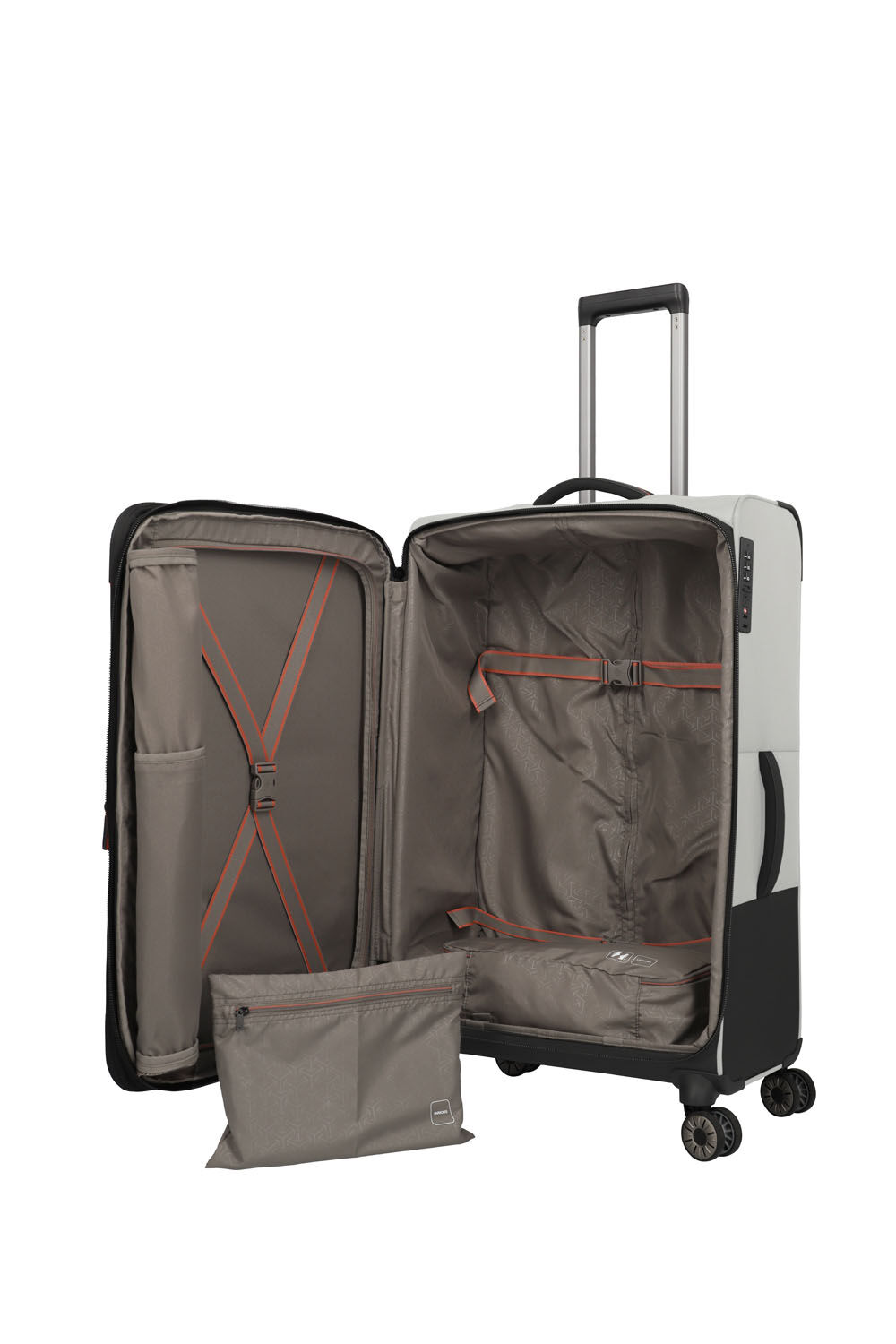 Travelite Crosslite Trolley L 4-Rollen erweiterbar Natur