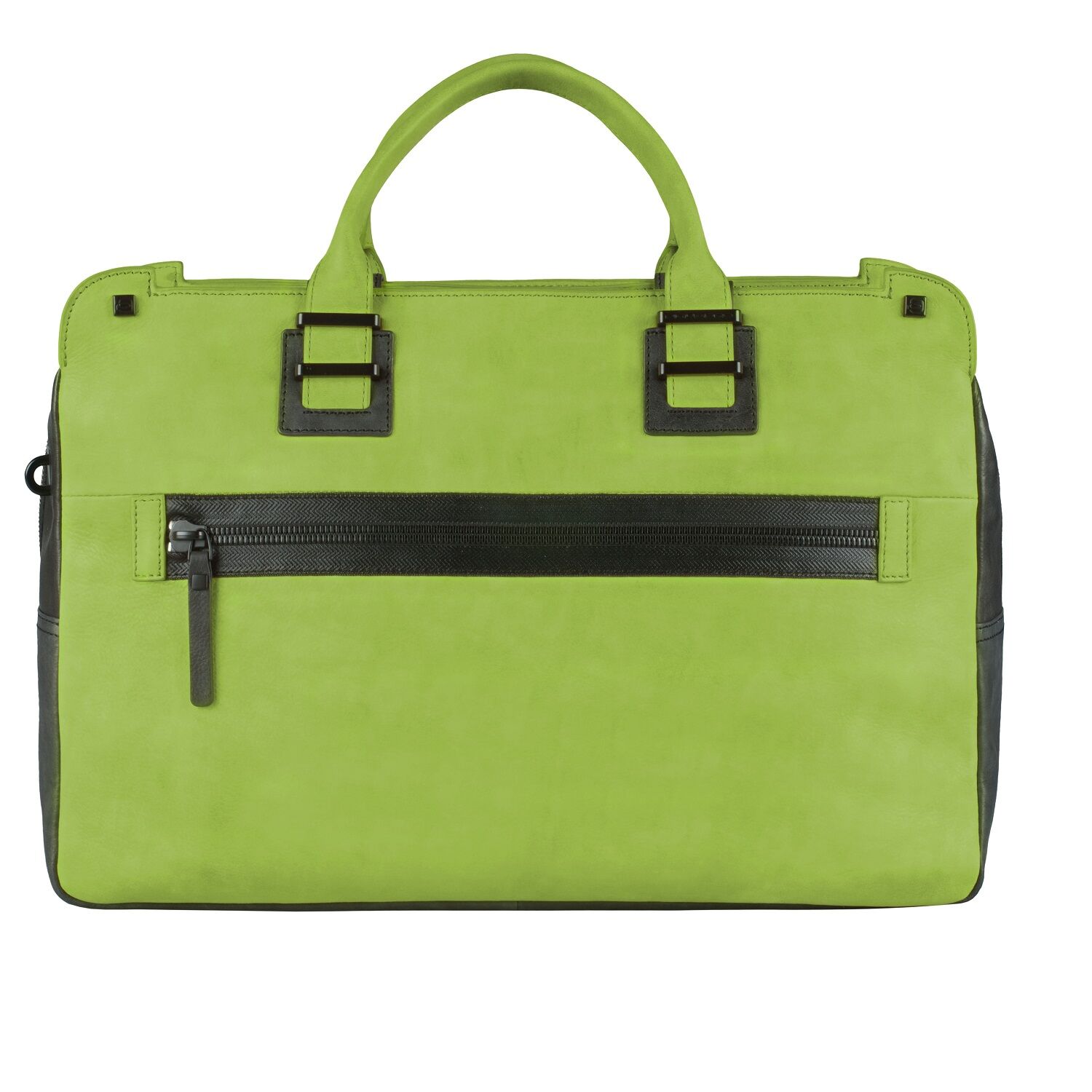 Piquadro TAU Doppelgriff-Laptoptasche mit Front-tasche green