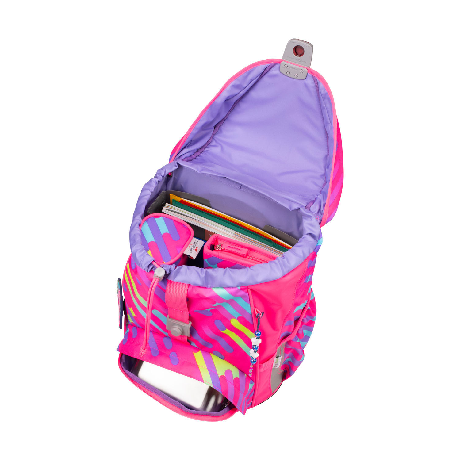 DerDieDas ErgoFlex "NEON" Schulrucksack-Set 5-teilig mit Sportbeutel Neon Punkie