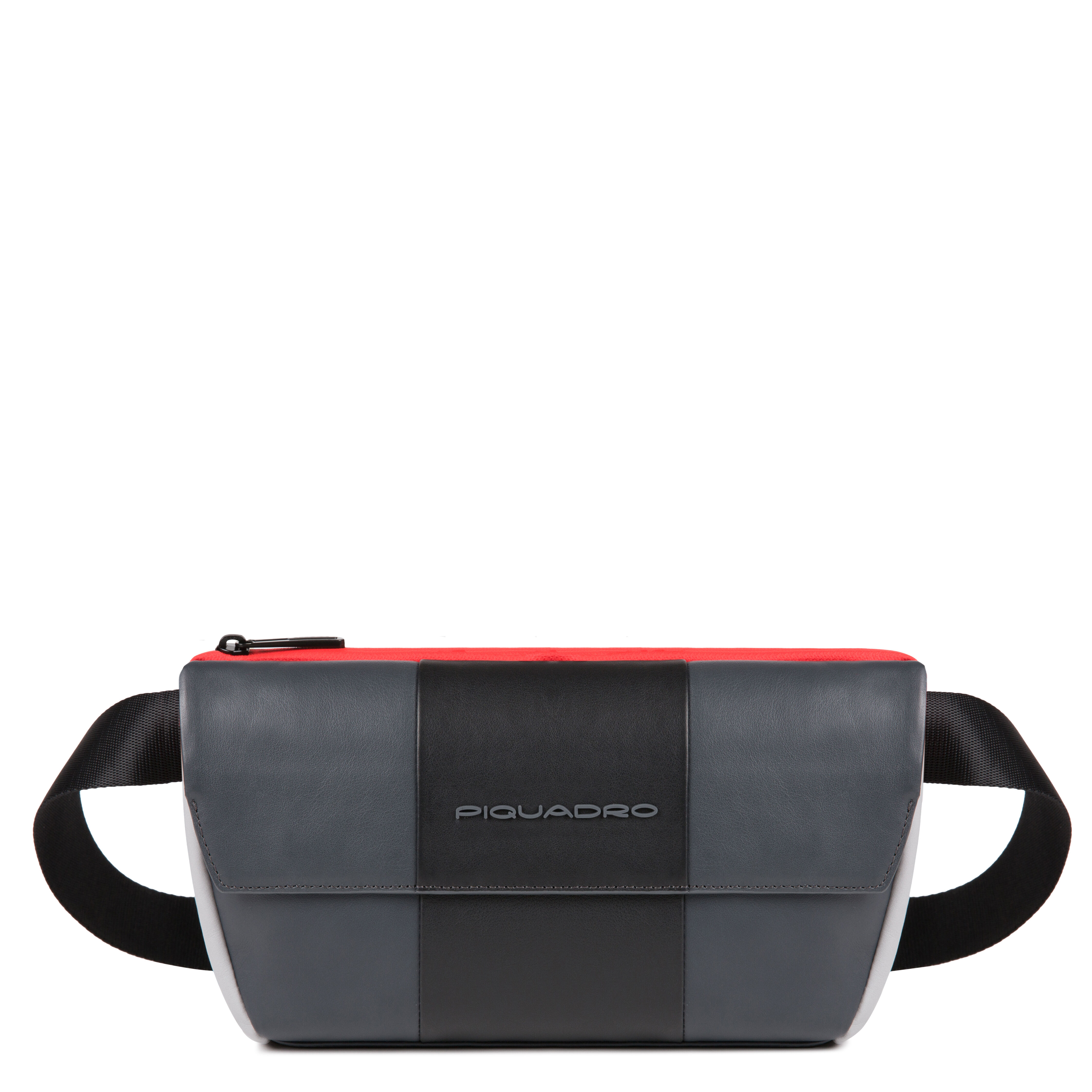 Piquadro Urban Gürteltasche mit RFID-Blocker aus Leder grey/black