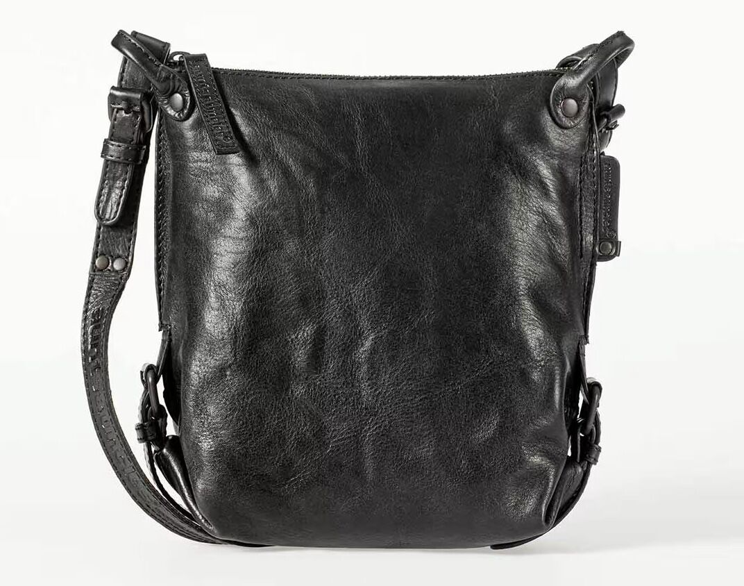 Umhängetasche AUNTS & UNCLES Umhängetasche Mrs Chocolate Cookie Kinder Gr B H T 7cm x 21cm x 23cm onesize schwarz smoke Rindsleder Taschen