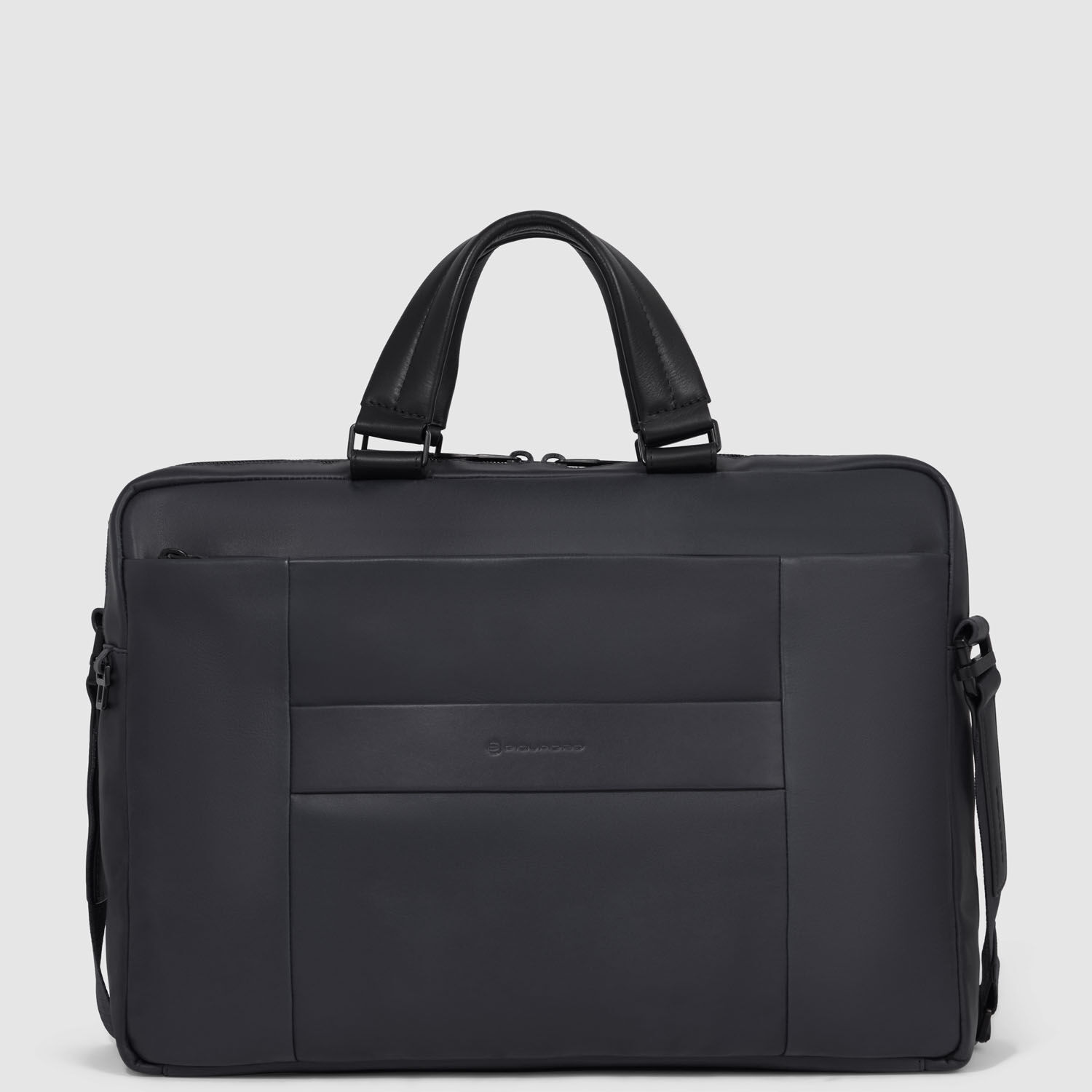 Piquadro FXP Modulare Leder-Laptoptasche 15,6" Schwarz