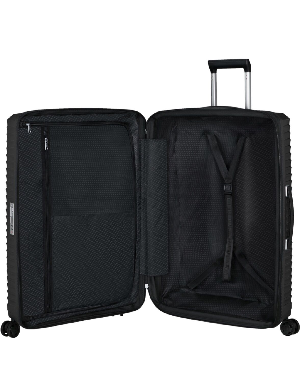 Samsonite Upscape Trolley mit 4 Rollen erweiterbar 68cm + GRATIS HOTELGUTSCHEIN Schwarz