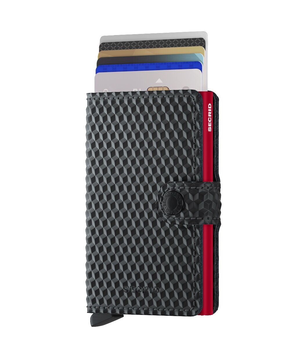 Secrid Miniwallet Cubic MCu-Black-Red