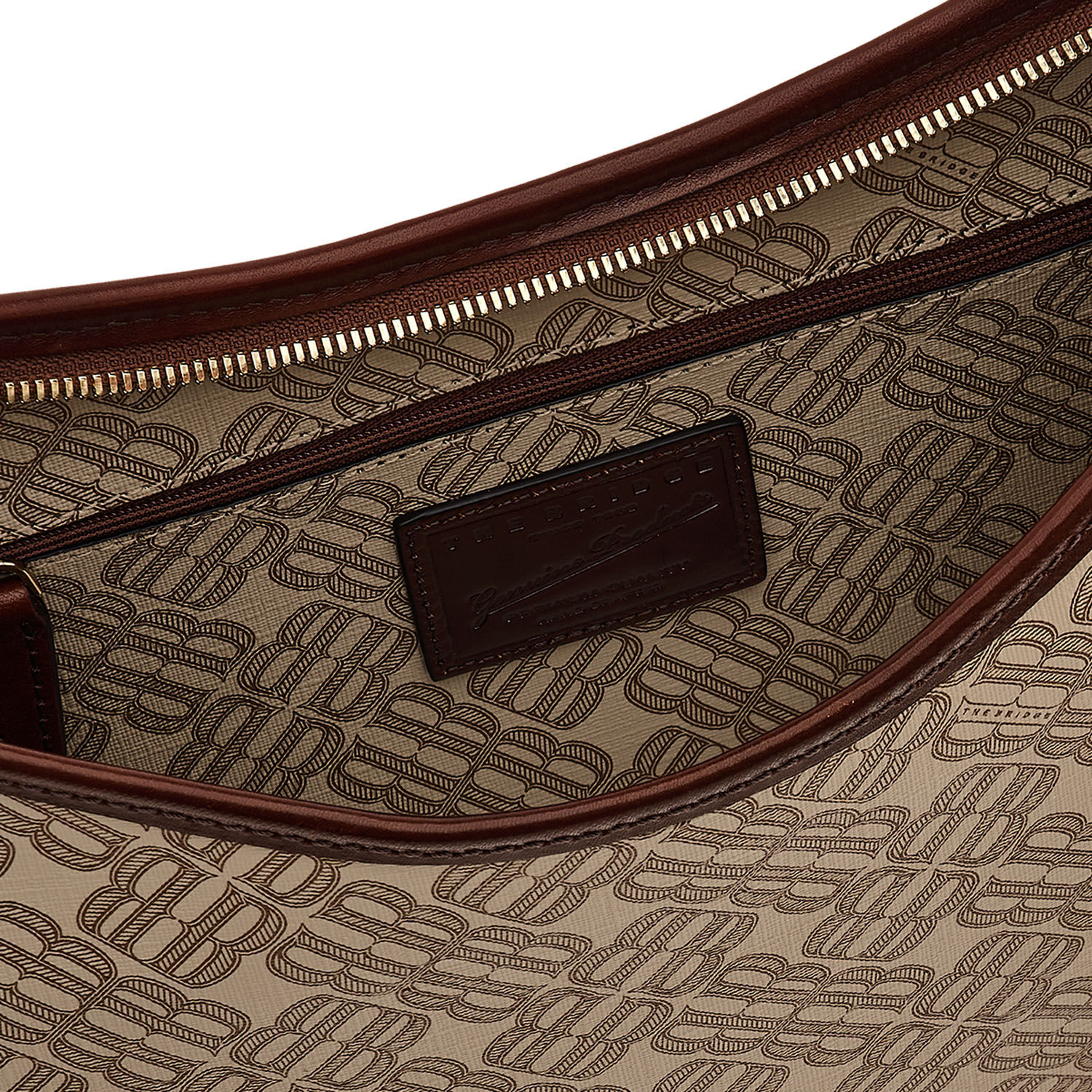 The Bridge Anna Leder-Umhängetasche Sand/Gold The Bridge Anna Leder-Umhängetasche Sand/Gold