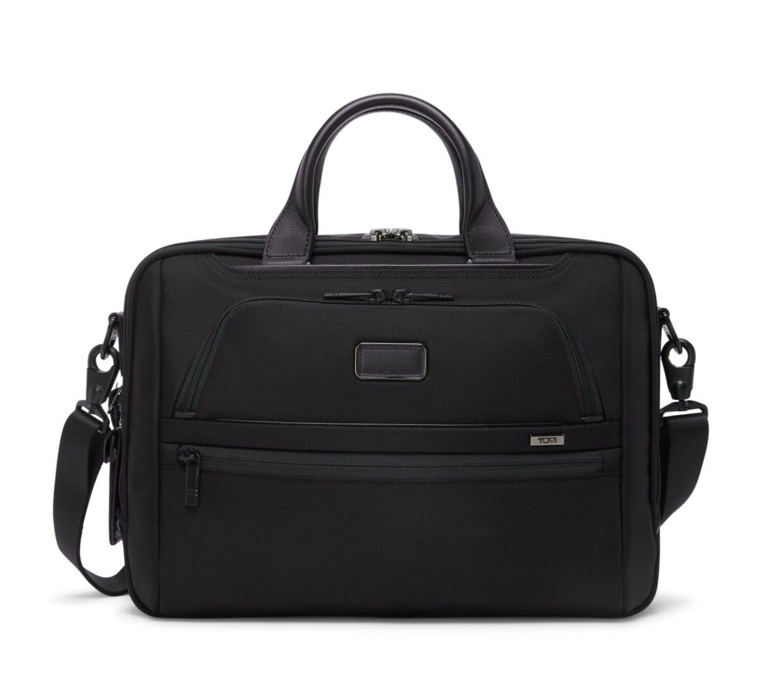 Tumi Alpha Mittlere 15" Leder-Aktentasche, Black