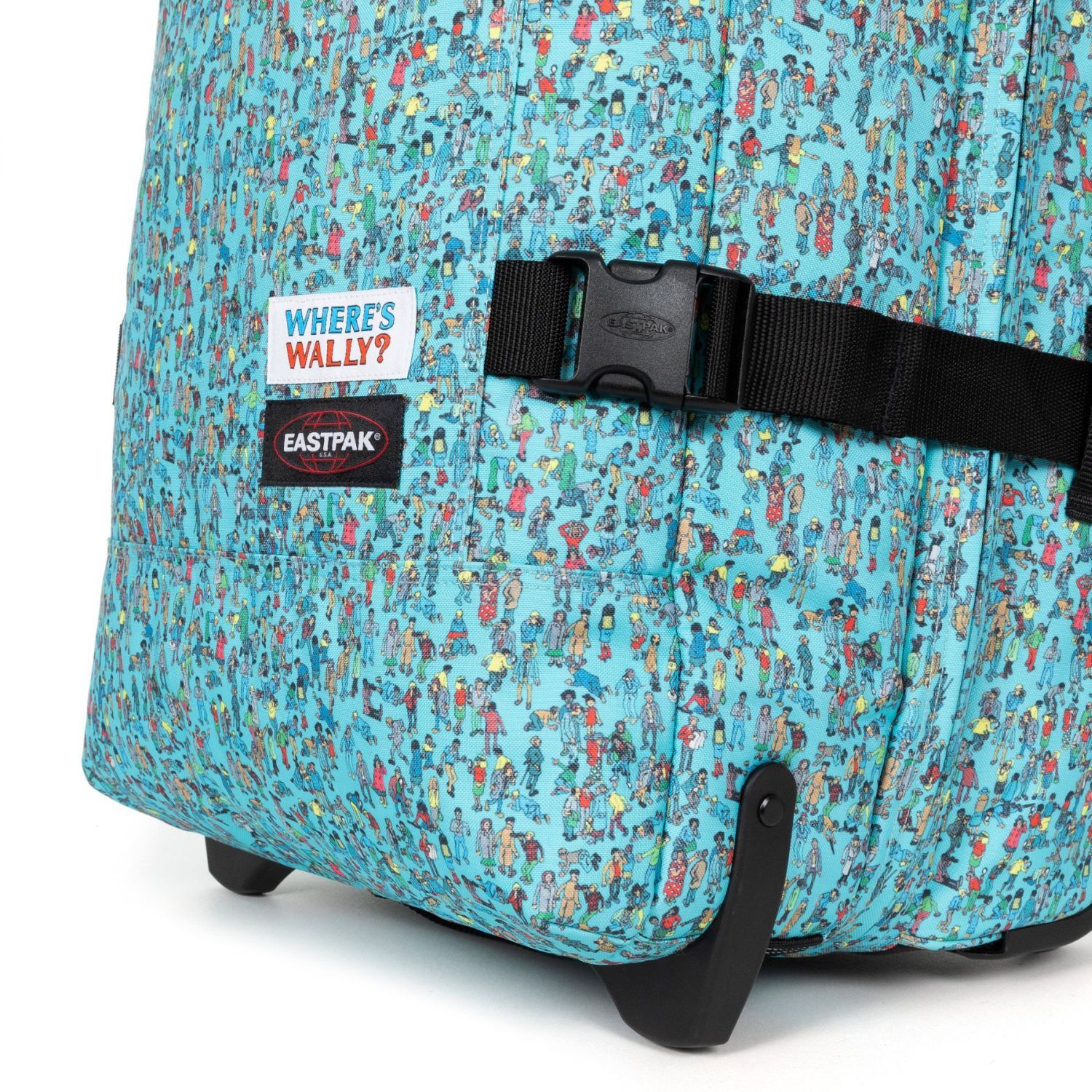 Eastpak Tranverz M Trolley 2 Rollen Where's Wally Pattern Blue