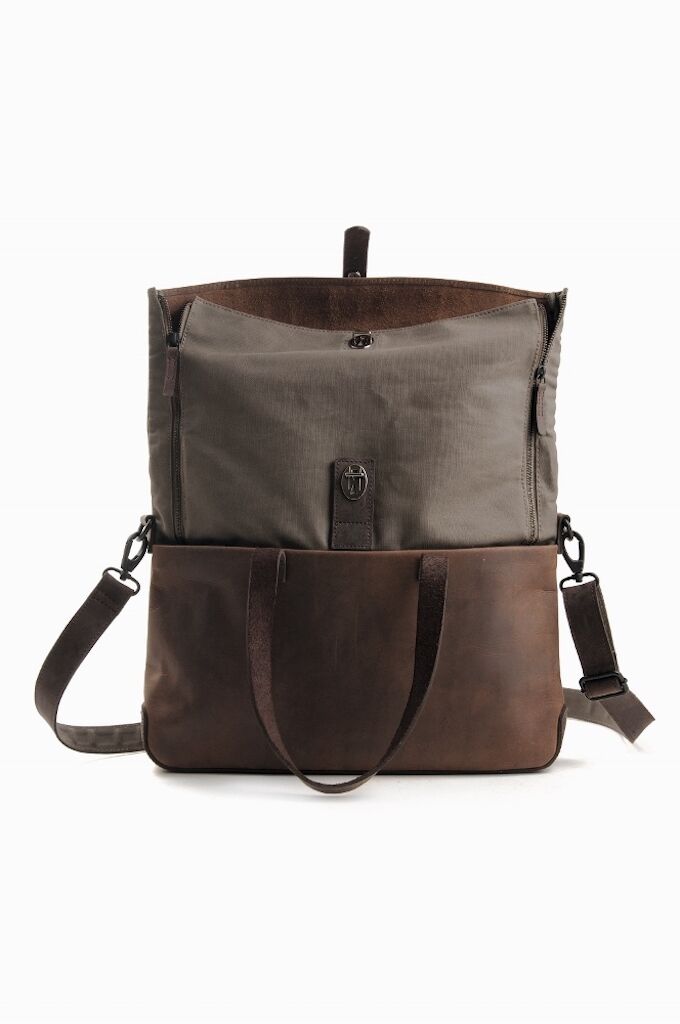 Harold's Twister Kuriertasche L mit Laptopfach 16" natur