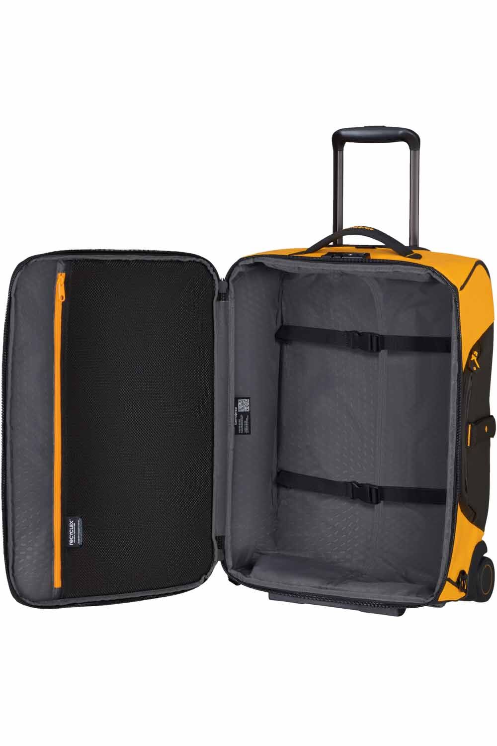 Samsonite Ecodiver Reisetasche/Rucksack mit Rollen 55cm + GRATIS HOTELGUTSCHEIN Gelb