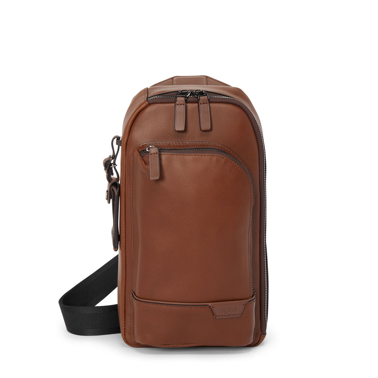Tumi Harrison Gregory Slingbag aus Leder + GRATIS HOTELGUTSCHEIN Cognac