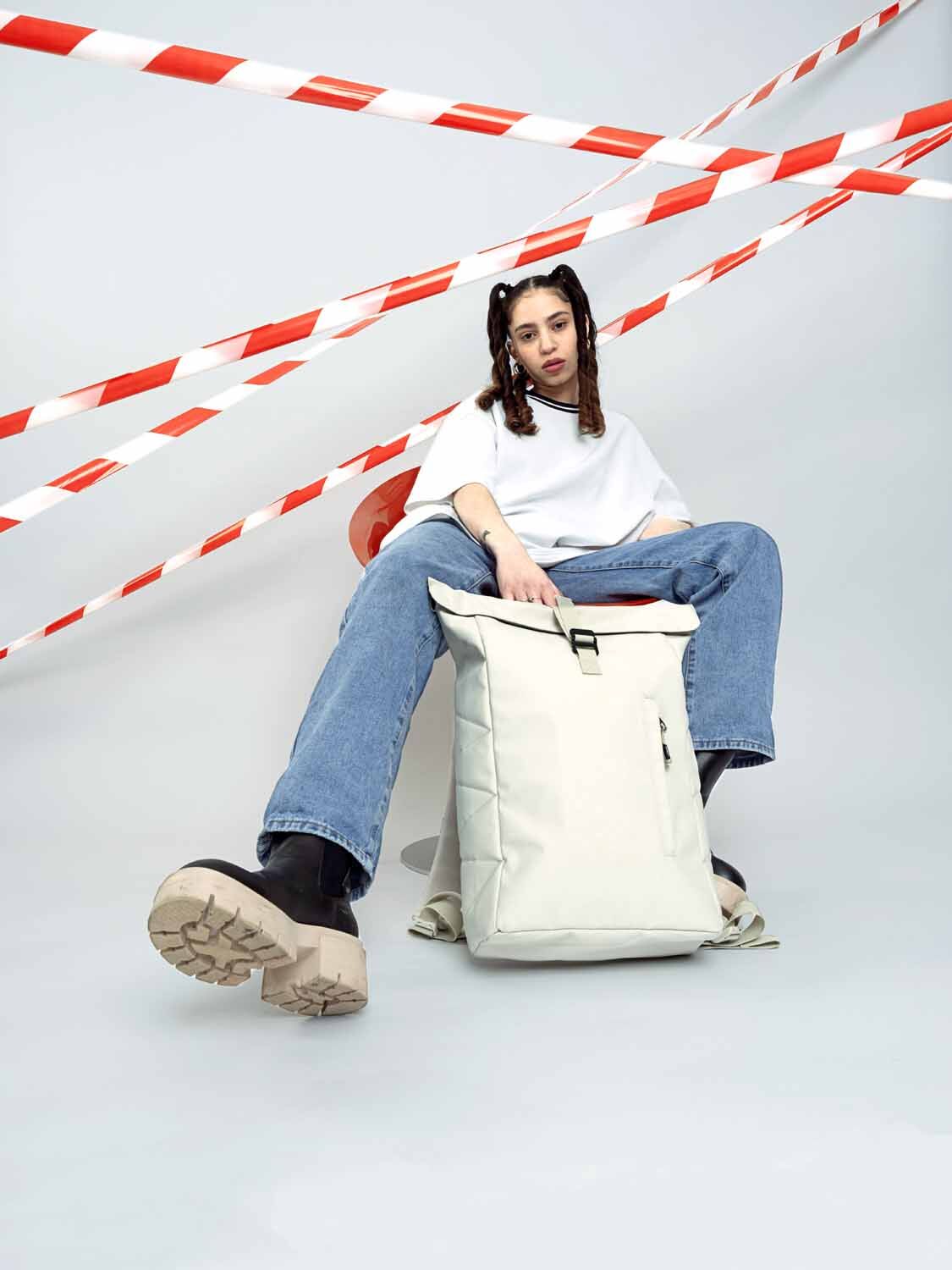 kattbjørn Rolltop mit 15" Laptopfach Sandy Beige kattbjørn Rolltop mit 15" Laptopfach Sandy Beige