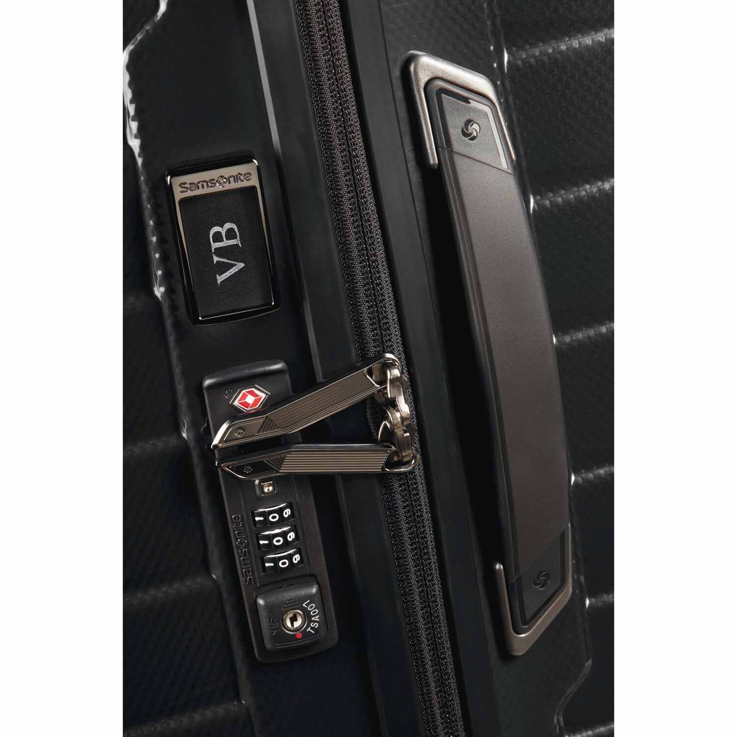Samsonite Proxis Trolley mit 4 Rollen 81cm + GRATIS HOTELGUTSCHEIN Schwarz