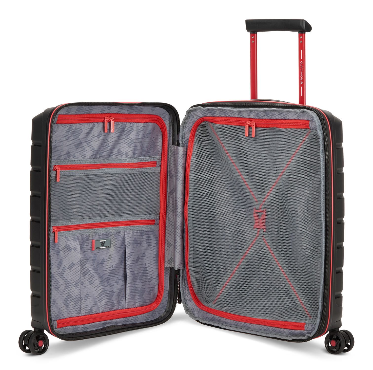 Roncato B-Flying Move Handgepäck Carry-On Trolley Erweiterbar 55cm Smoke black