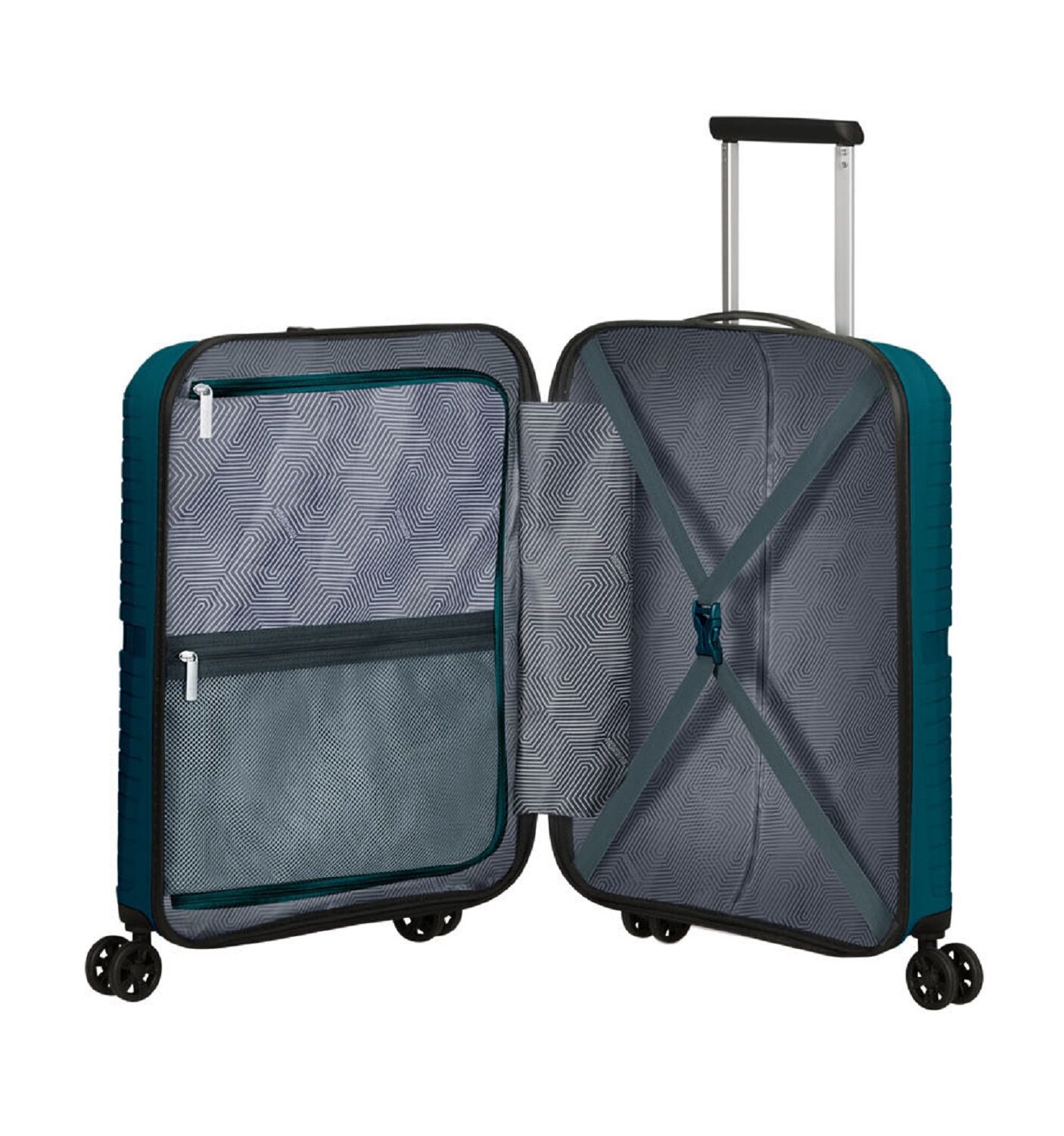 American Tourister Airconic Handgepäck Trolley 55cm mit 4 Rollen + GRATIS HOTELGUTSCHEIN Deep Ocean