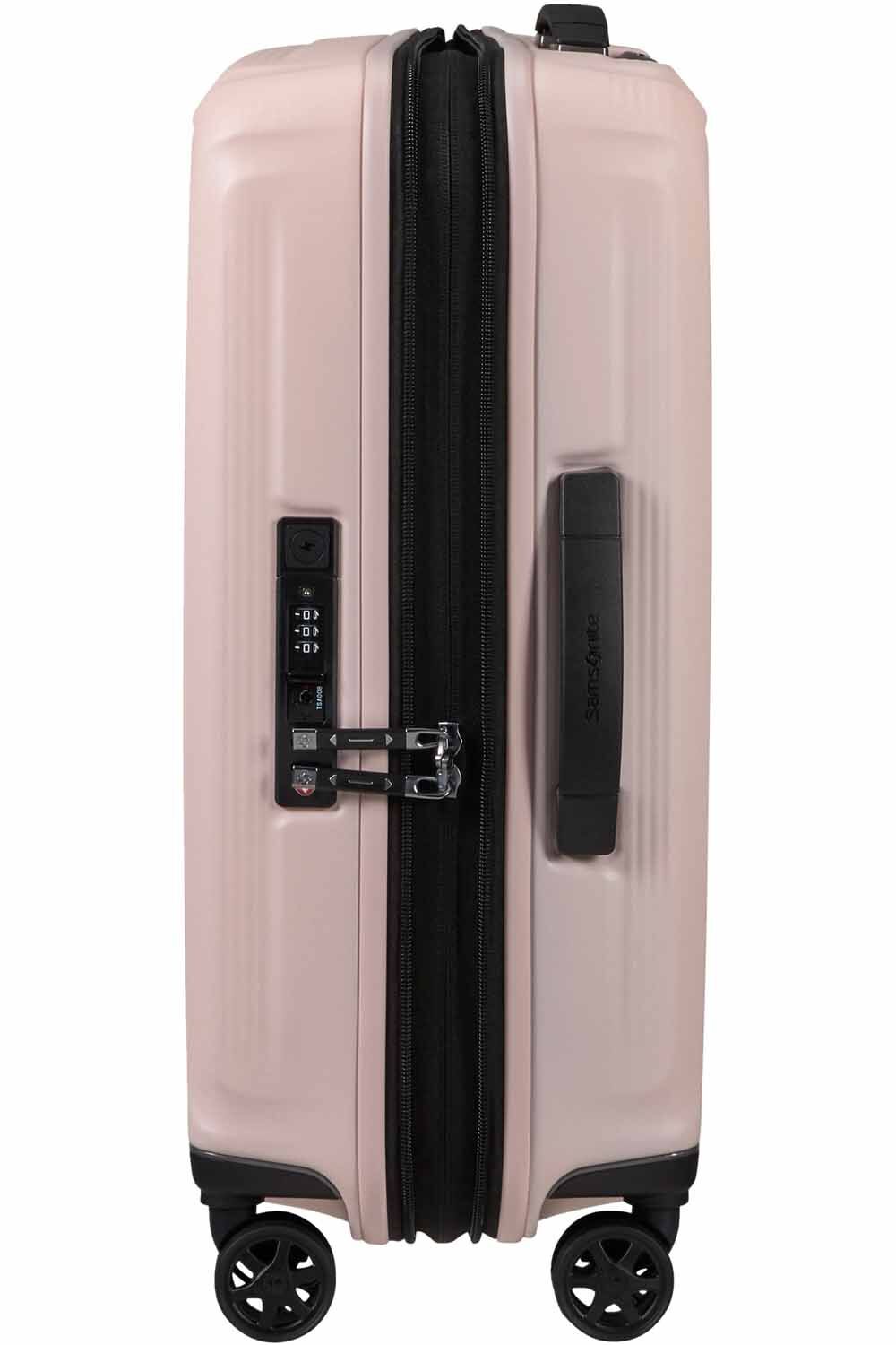 Samsonite Nuon Trolley mit 4 Rollen erweiterbar 55cm + GRATIS HOTELGUTSCHEIN Matt Powder Pink