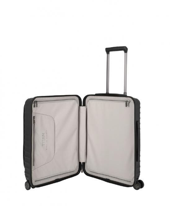 LTAA TITAN LITRON 4-Rollen Trolley S mit Vortasche Schwarz