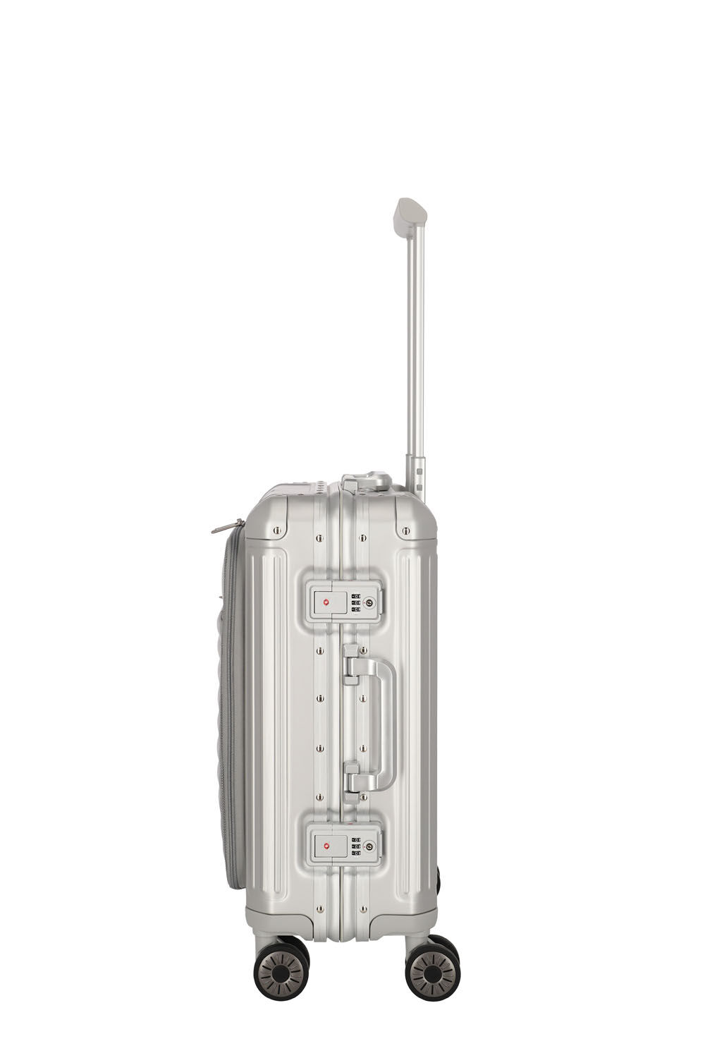 Travelite Next Trolley S 4-Rad mit Vortasche Silber