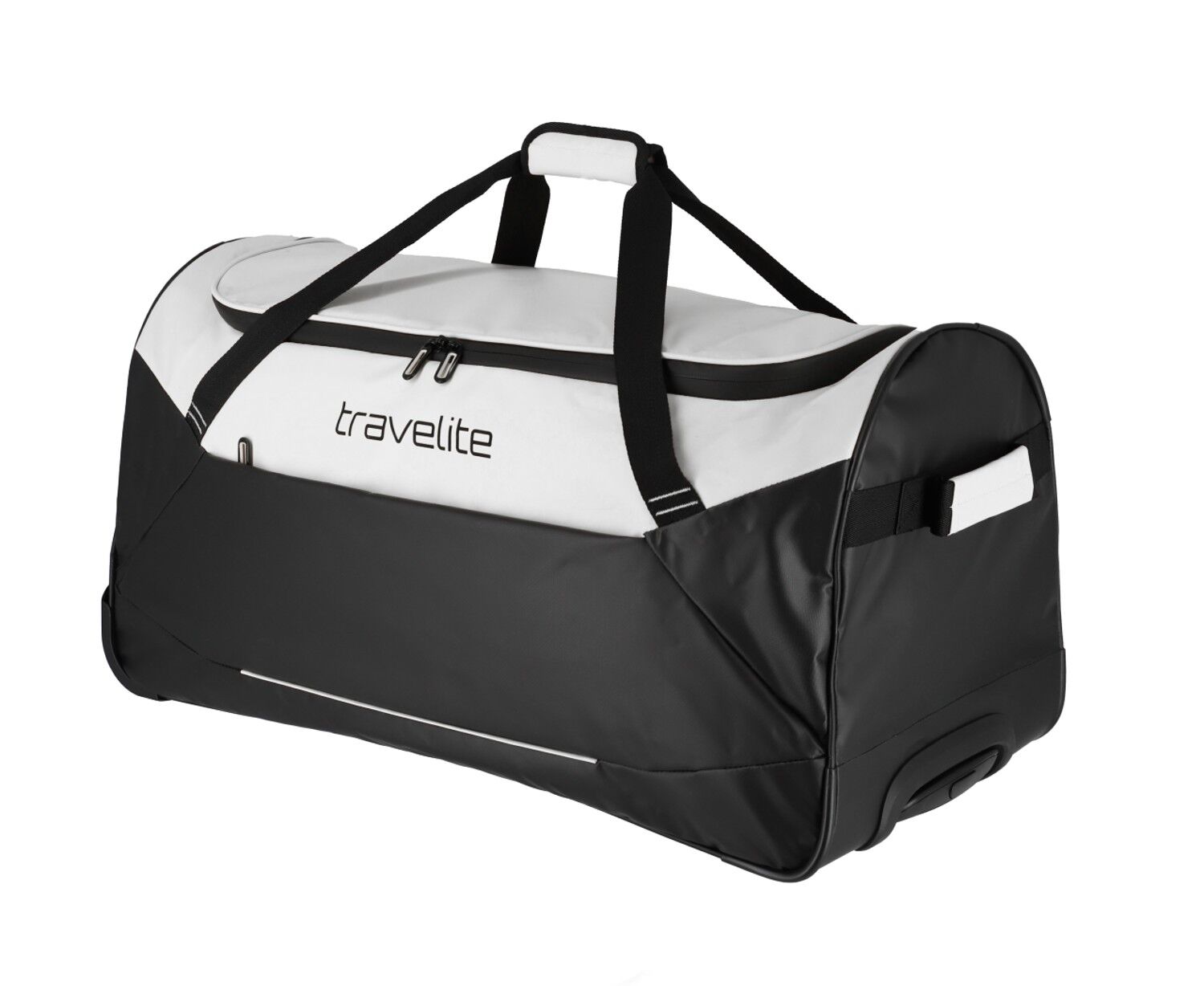 Travelite Basics Plane Rollenreisetasche 71cm Schwarz/Weiß Travelite Basics Plane Rollenreisetasche 71cm Schwarz/Weiß