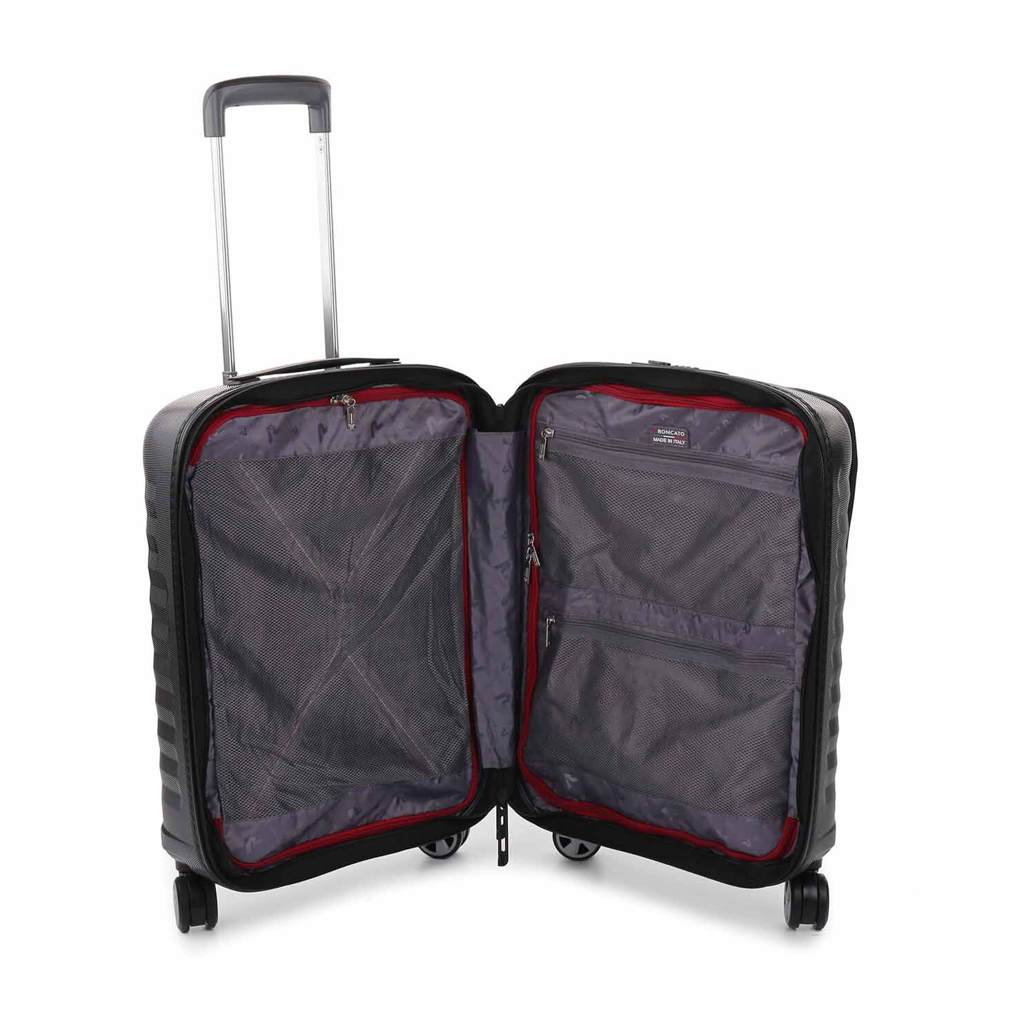 Roncato Double Premium Carry-on 4-Rollen erweiterbar Black