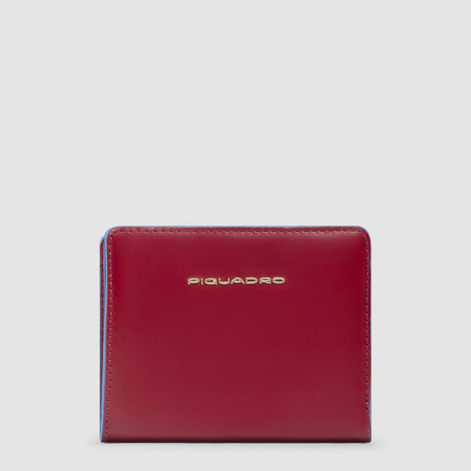 Piquadro Blue Square Portemonnaie Damen mit Münzfach, klein Rot